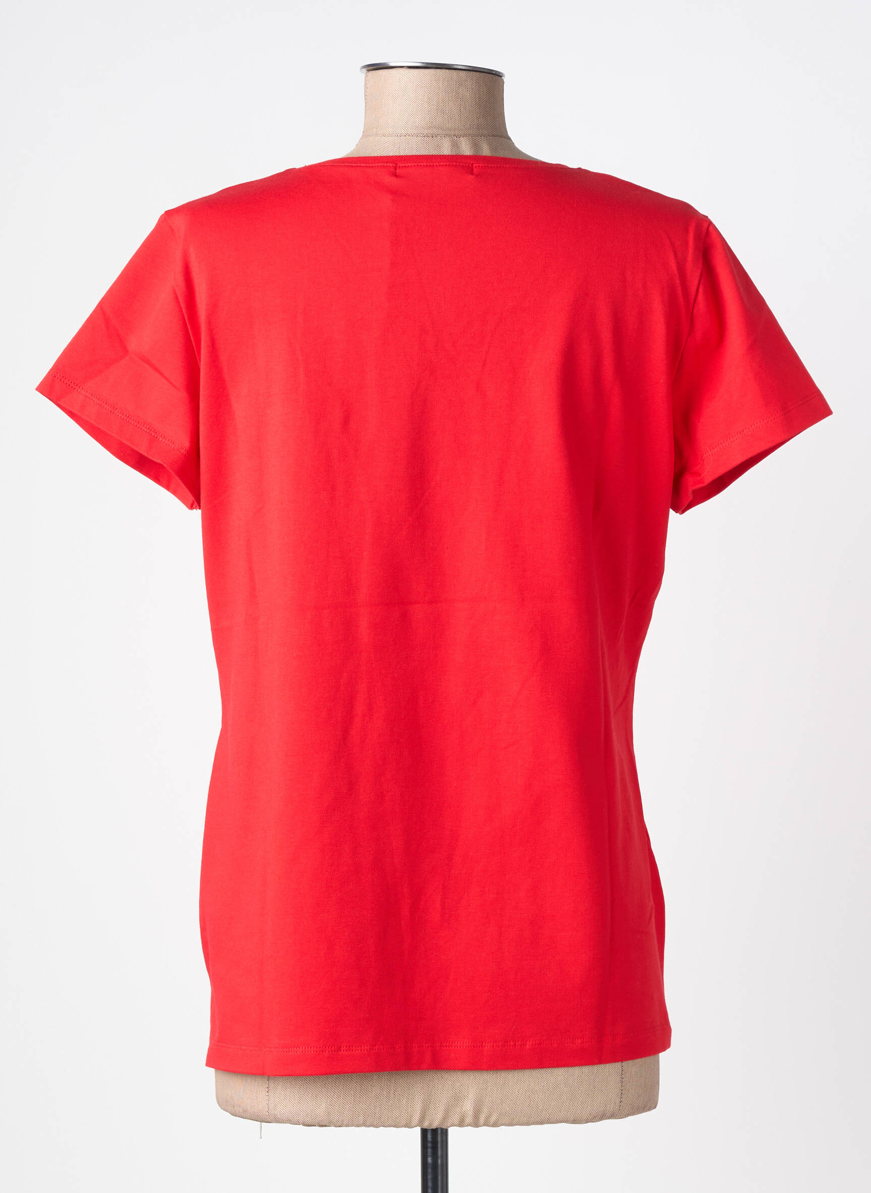 Tricou guler în v mâneci scurte roșu NOOS NOOS femeie
