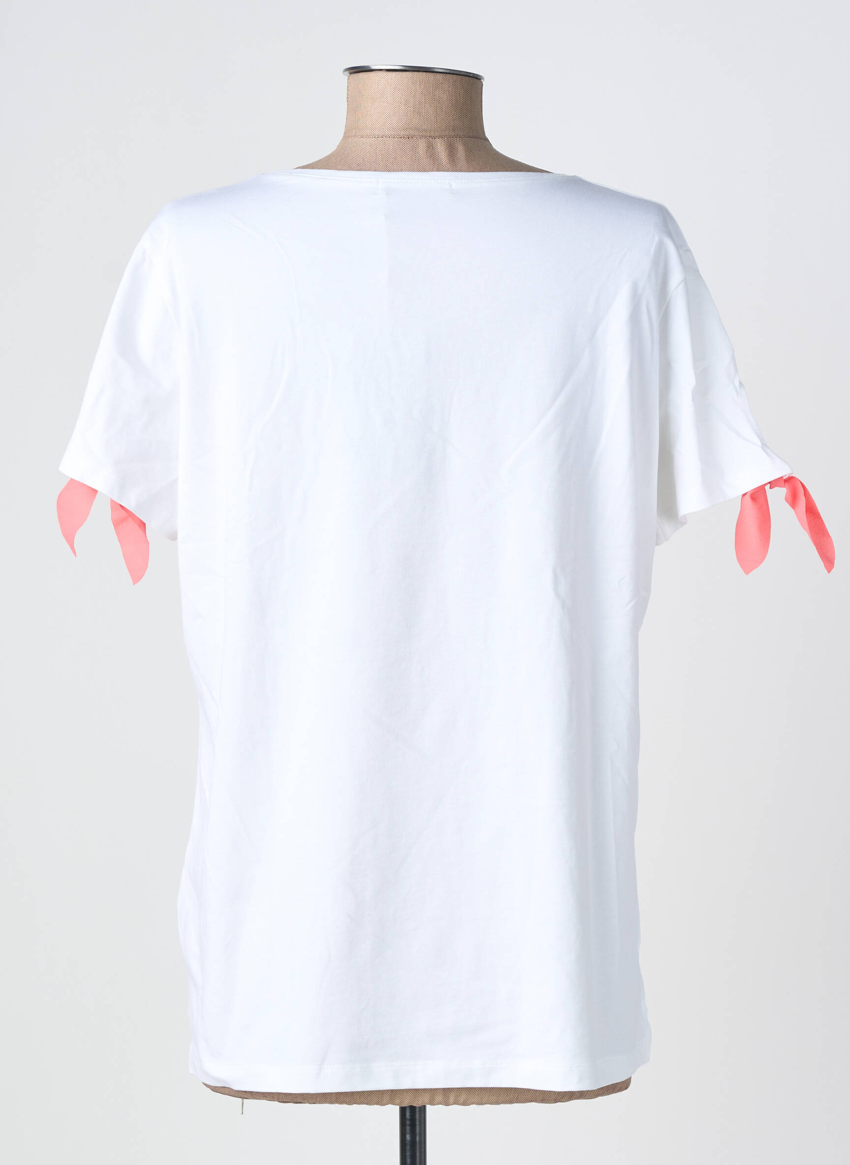 Tricou guler în v mâneci scurte alb NOOS NOOS femeie