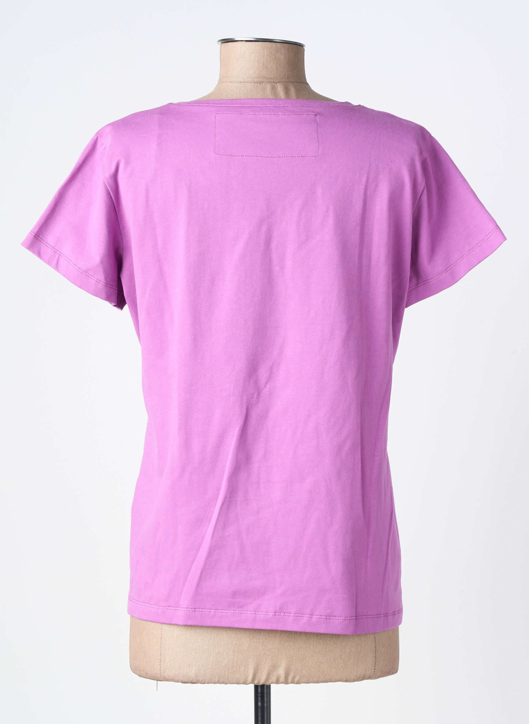 Tricou guler în v mâneci scurte violet NOOS NOOS femeie