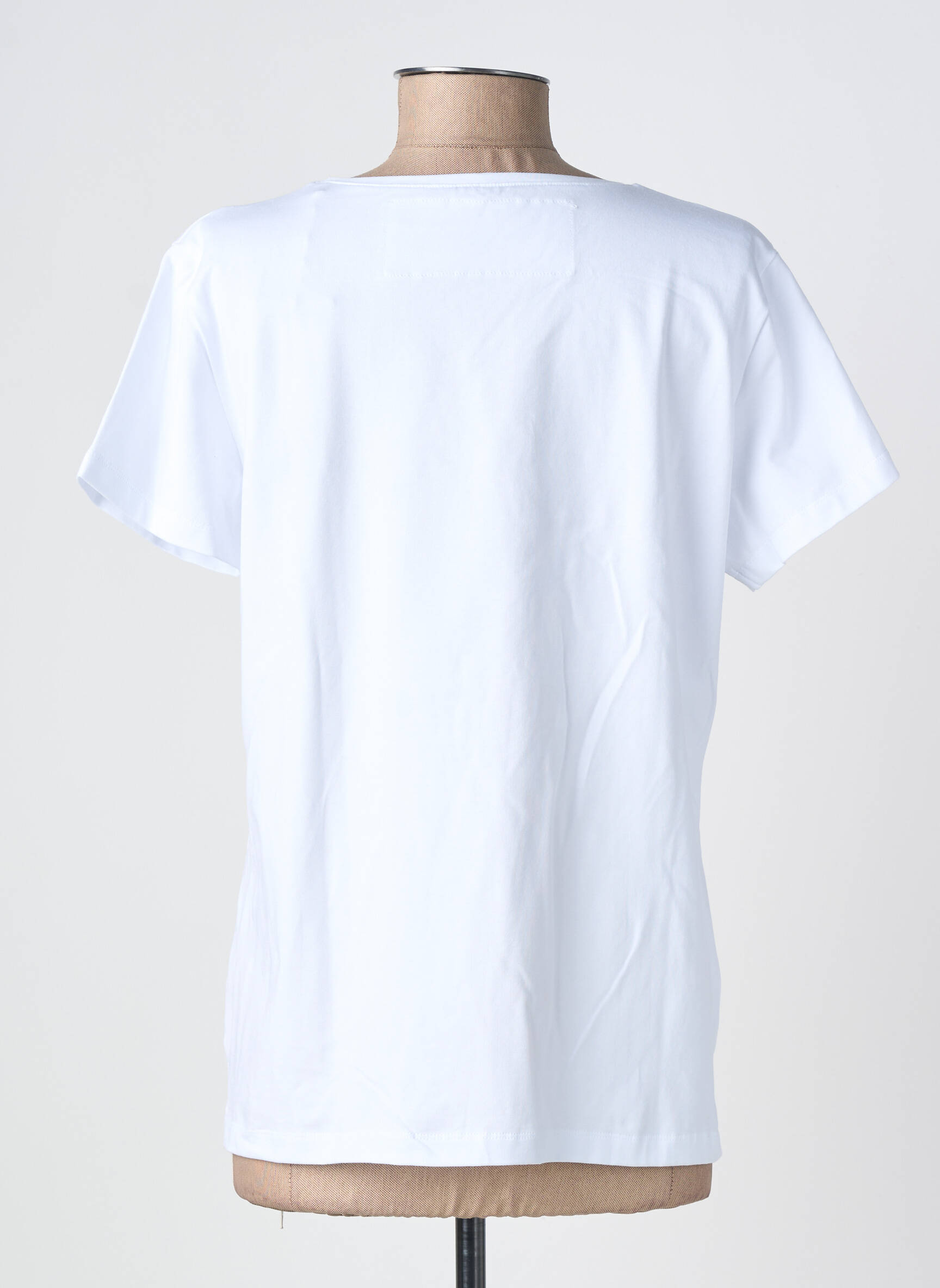 Tricou guler în v mâneci scurte alb NOOS NOOS femeie