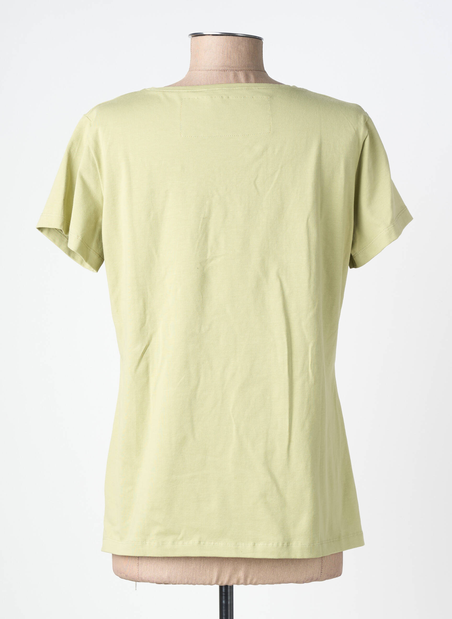 Tricou guler în v mâneci scurte verde NOOS NOOS femeie