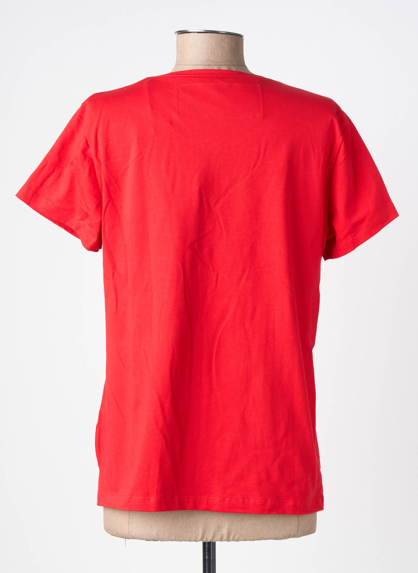 Tricou serigrafie flockată mâneci scurte roșu NOOS NOOS femeie