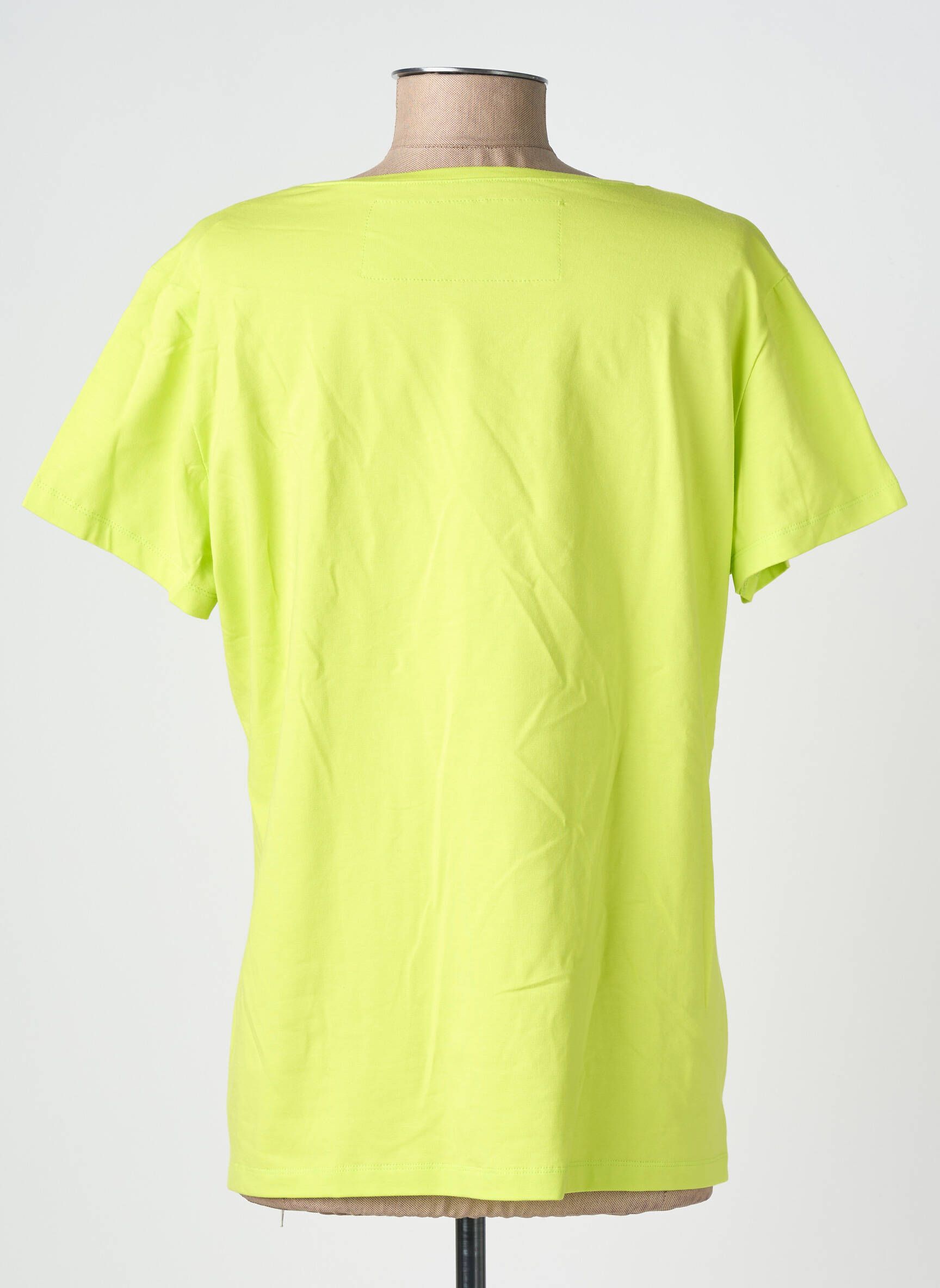 Tricou serigrafie flockată mâneci scurte verde NOOS NOOS femeie