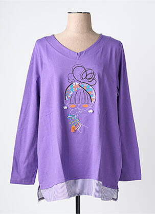 Tricou mâneci lungi mâneci lungi violet NOOS NOOS femeie