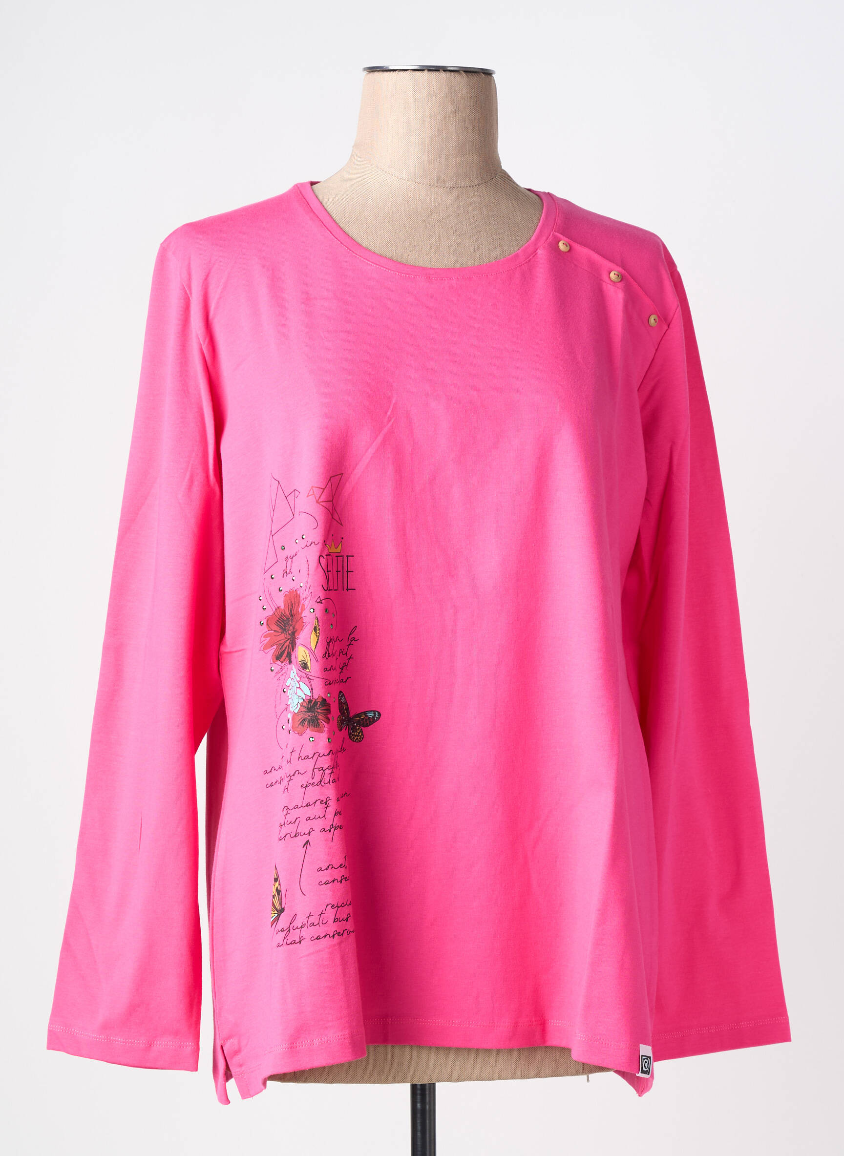 Tricou mâneci lungi mâneci lungi roz NOOS NOOS femeie