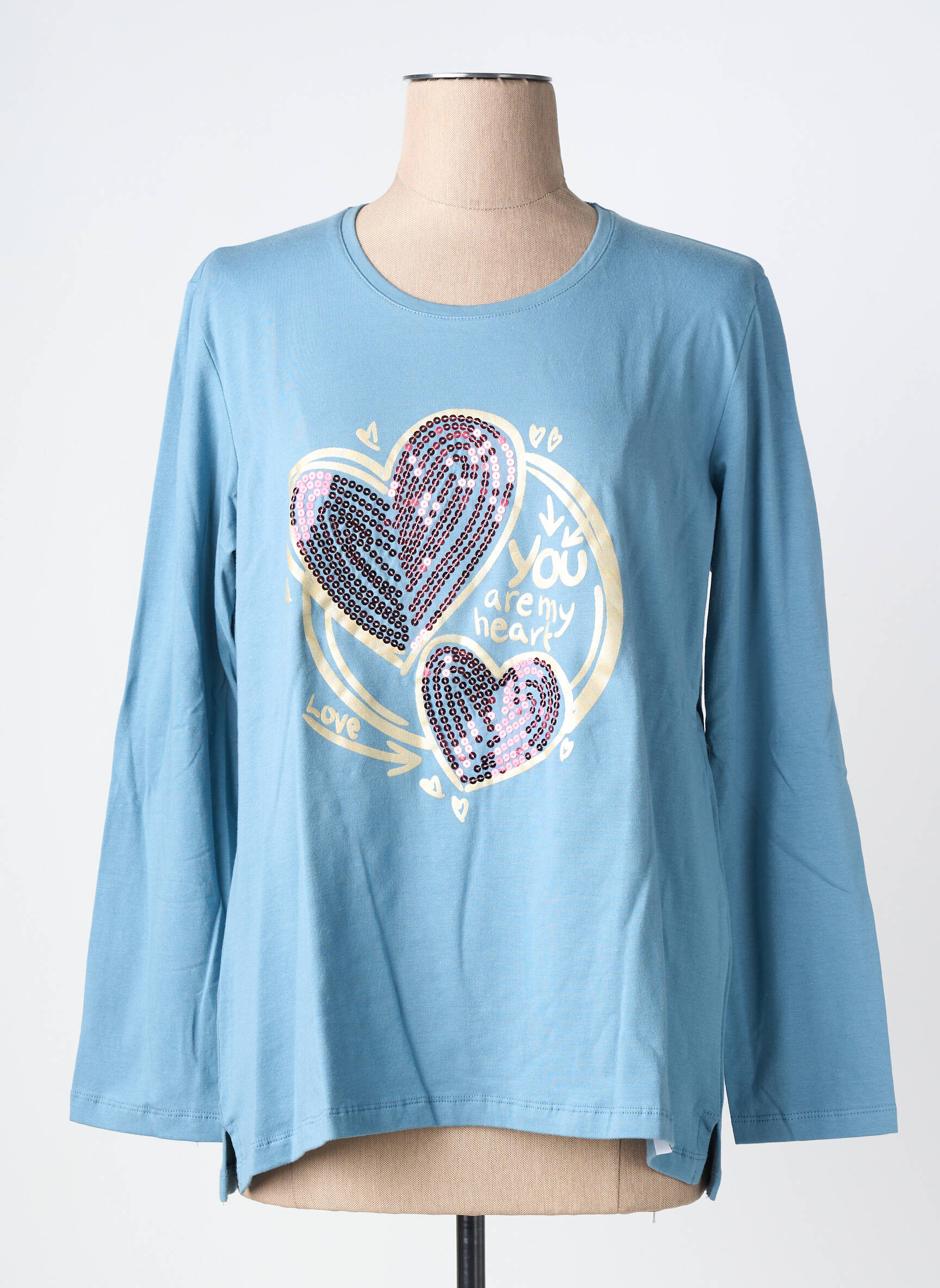 Tricou mâneci lungi mâneci lungi albastru NOOS NOOS femeie