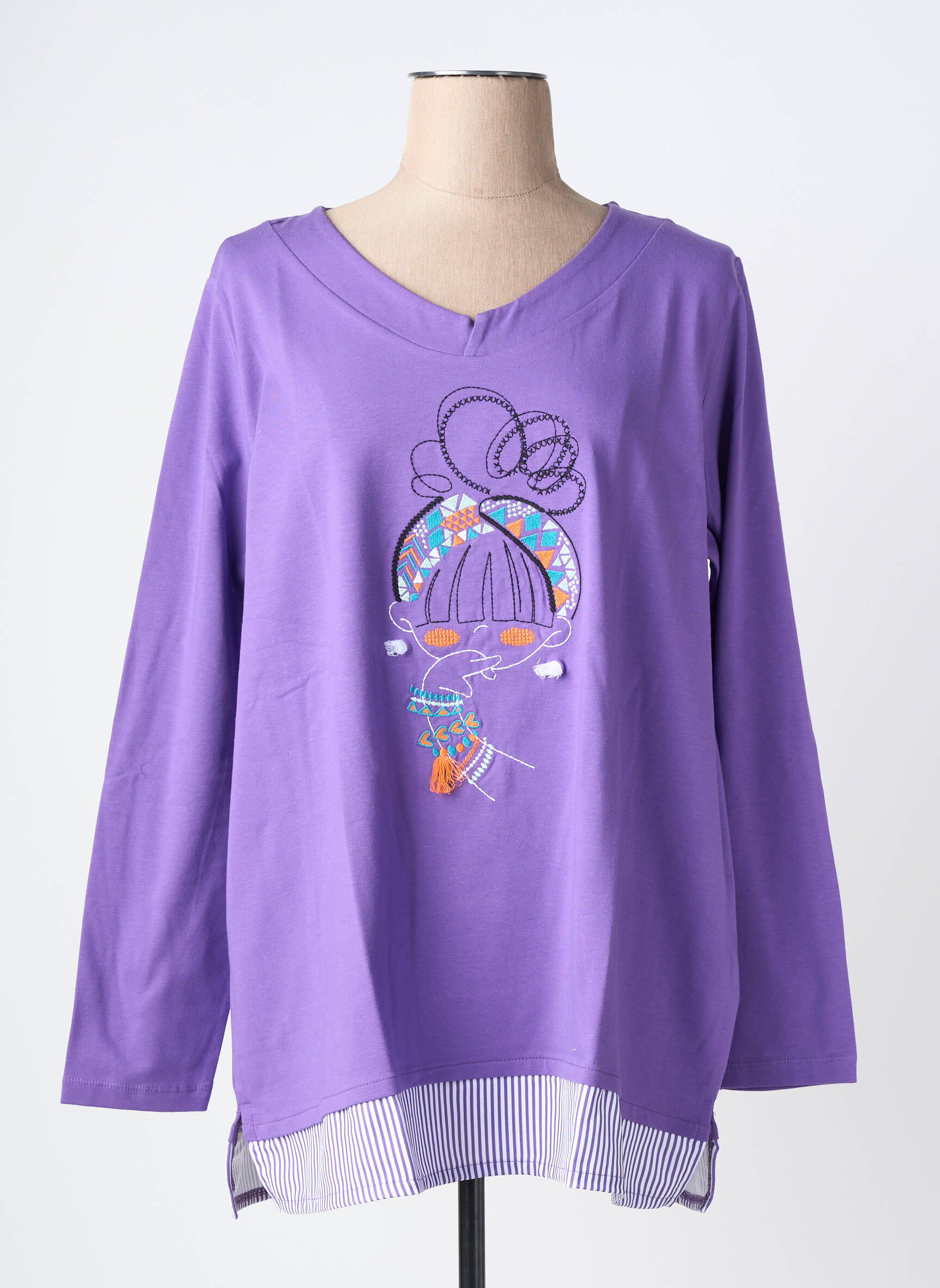 Tricou mâneci lungi mâneci lungi violet NOOS NOOS femeie