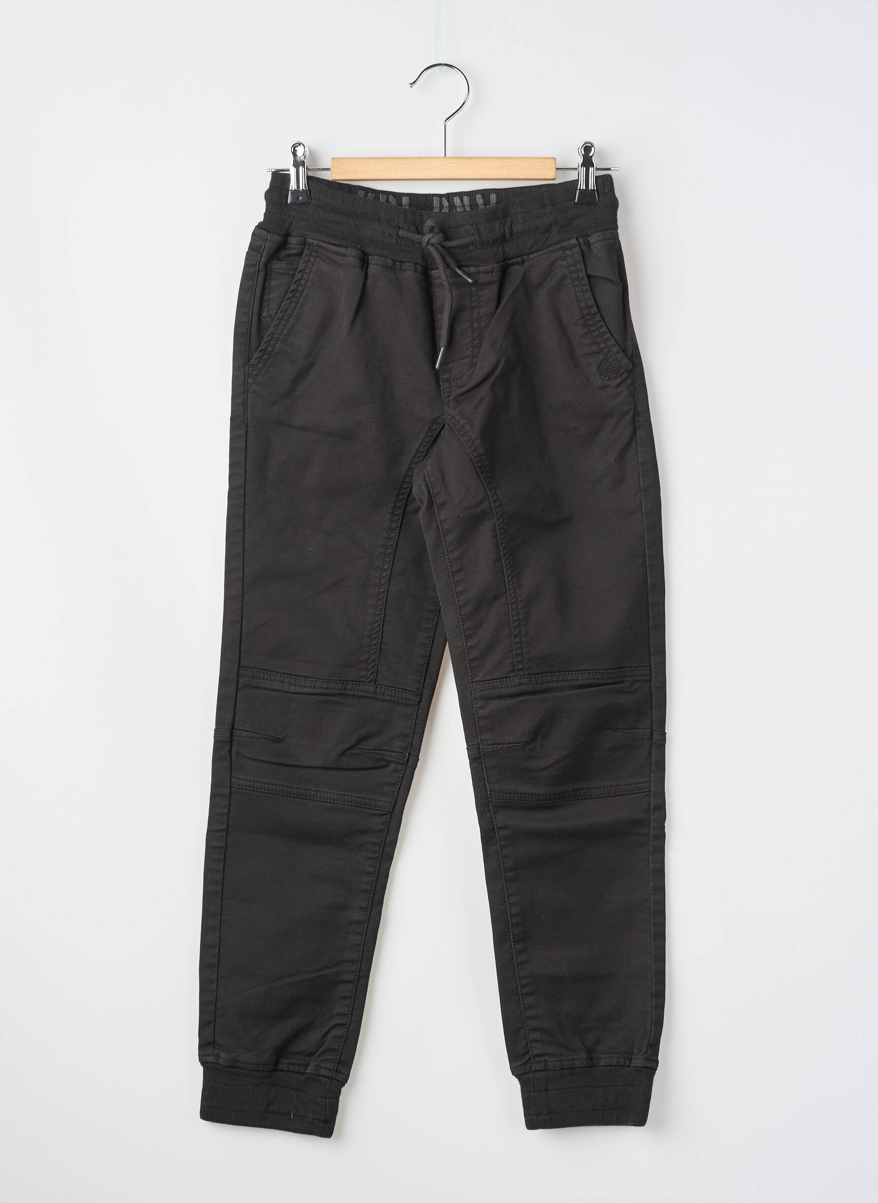 Pantalon drept buzunare talie elastică negru KAPORAL băiat