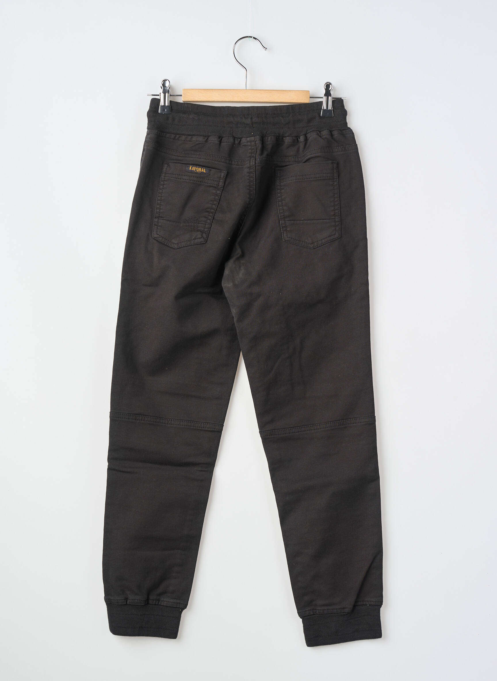 Pantalon drept buzunare talie elastică negru KAPORAL băiat