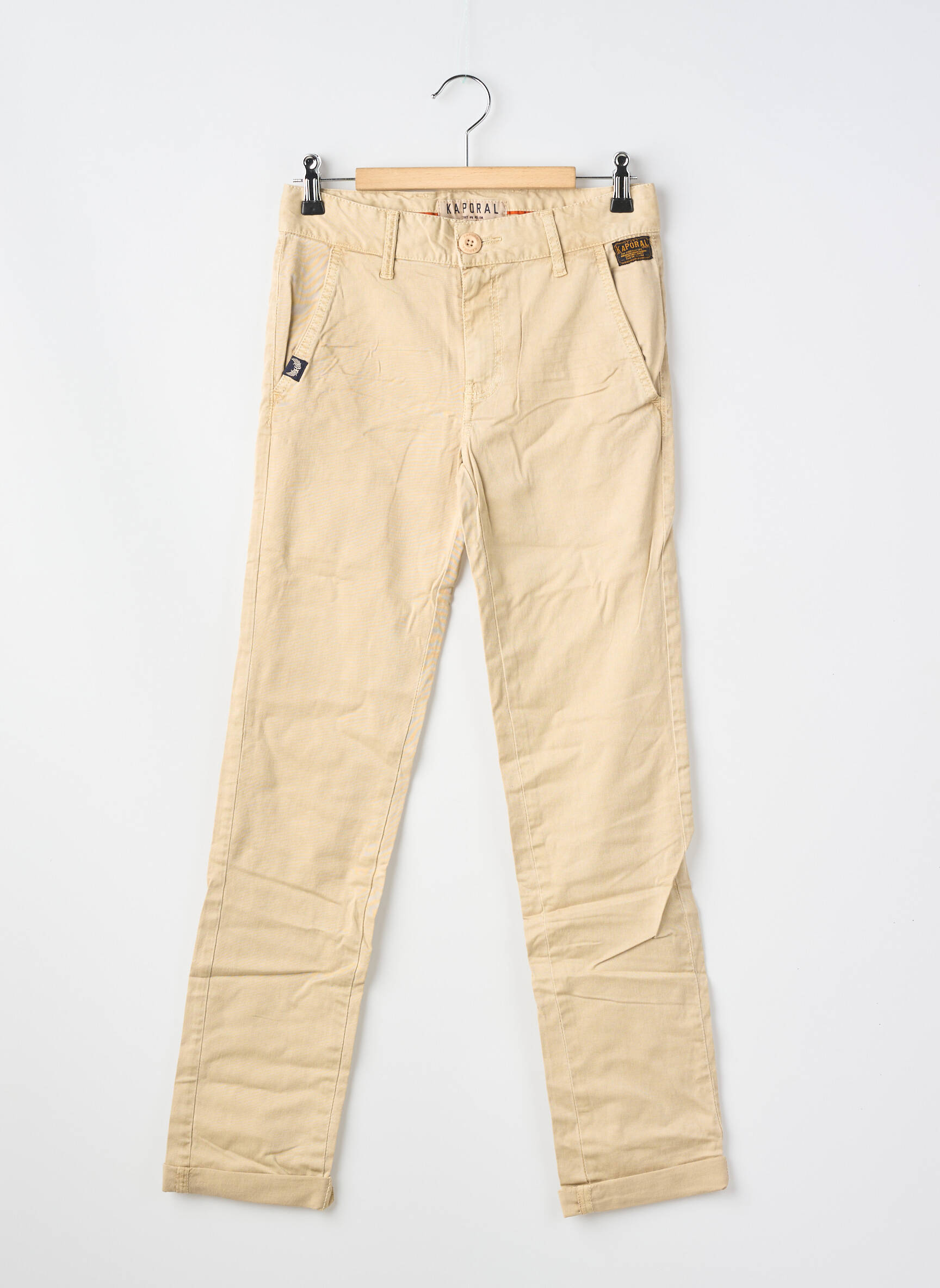 Pantalon chino croială dreaptă bej KAPORAL băiat