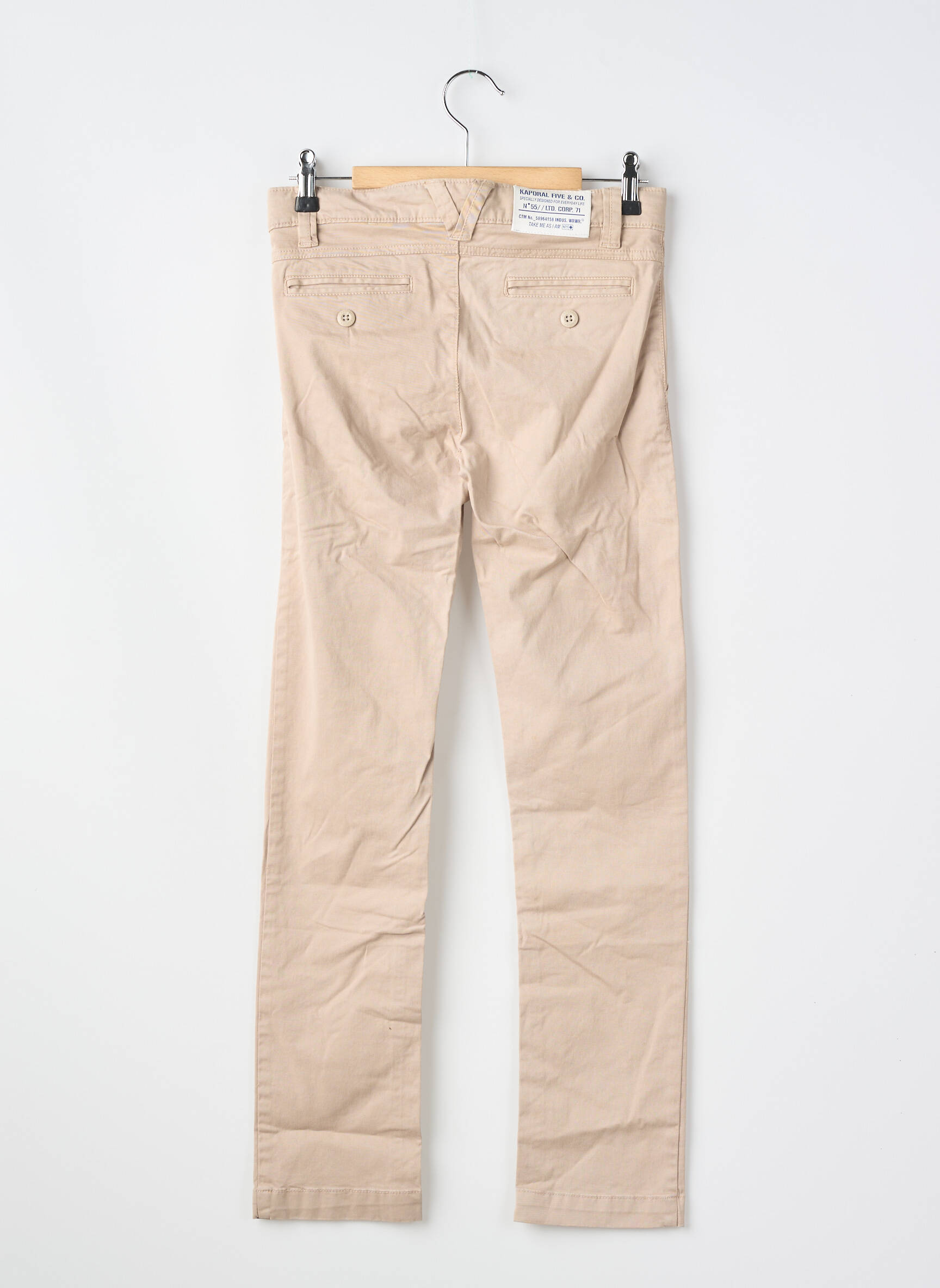 Pantalon chino buzunare bej KAPORAL băiat
