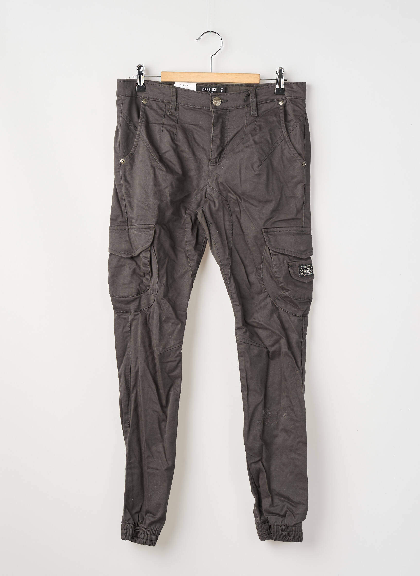Pantalon cargo buzunare gri DEELUXE băiat