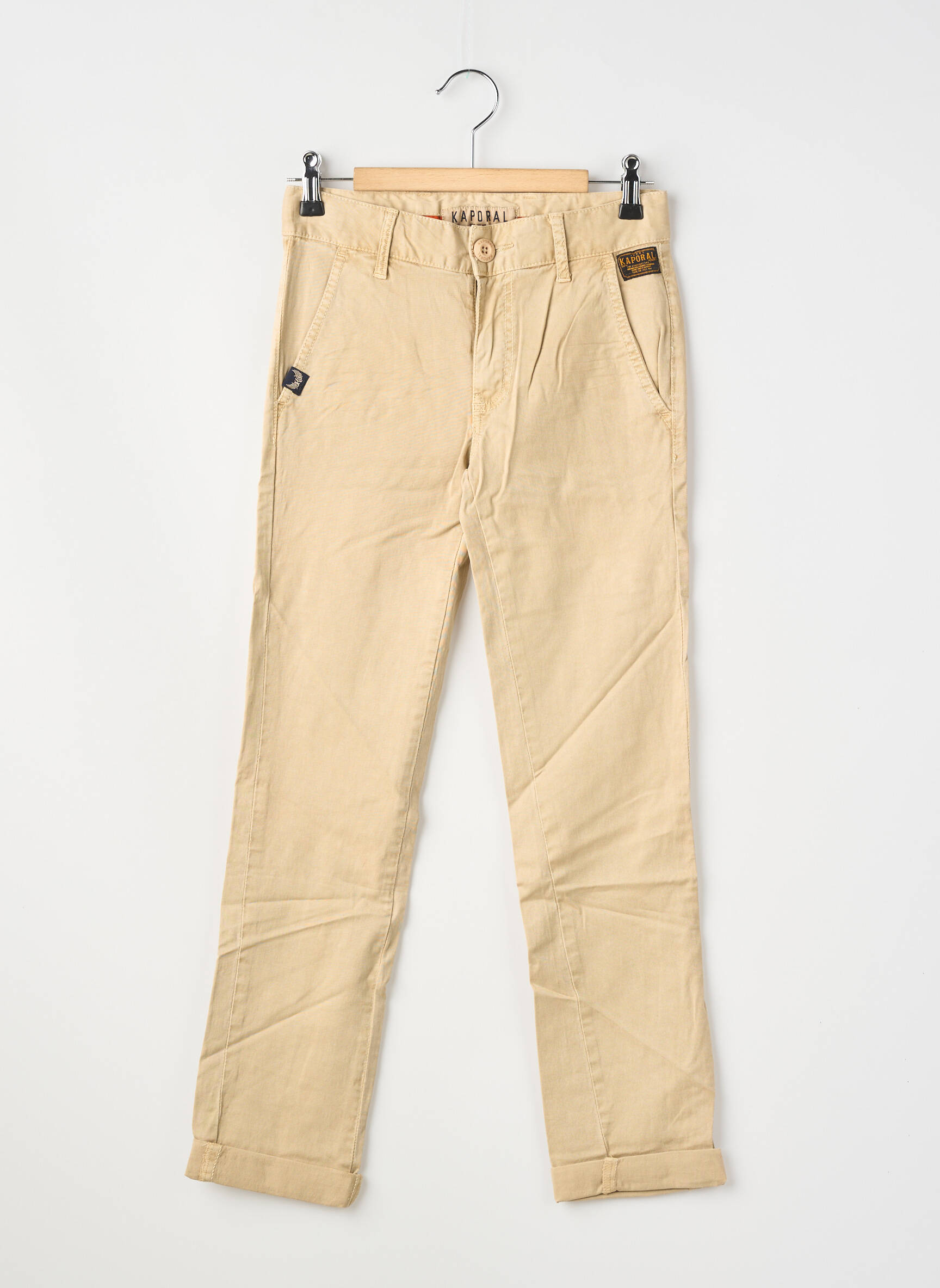 Pantalon chino buzunare bej KAPORAL băiat