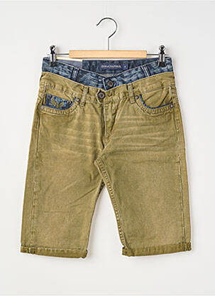 Bermudă țesătură denim mărime reglabilă verde KAPORAL băiat