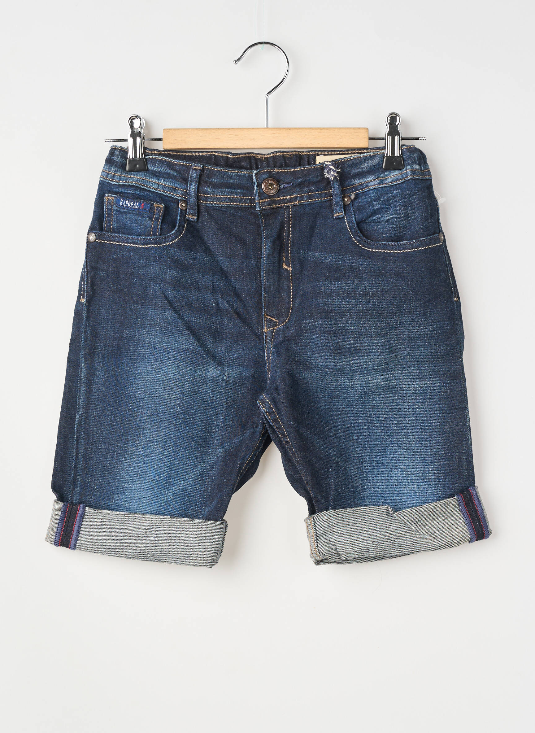 Bermudă țesătură denim mărime reglabilă albastru KAPORAL băiat