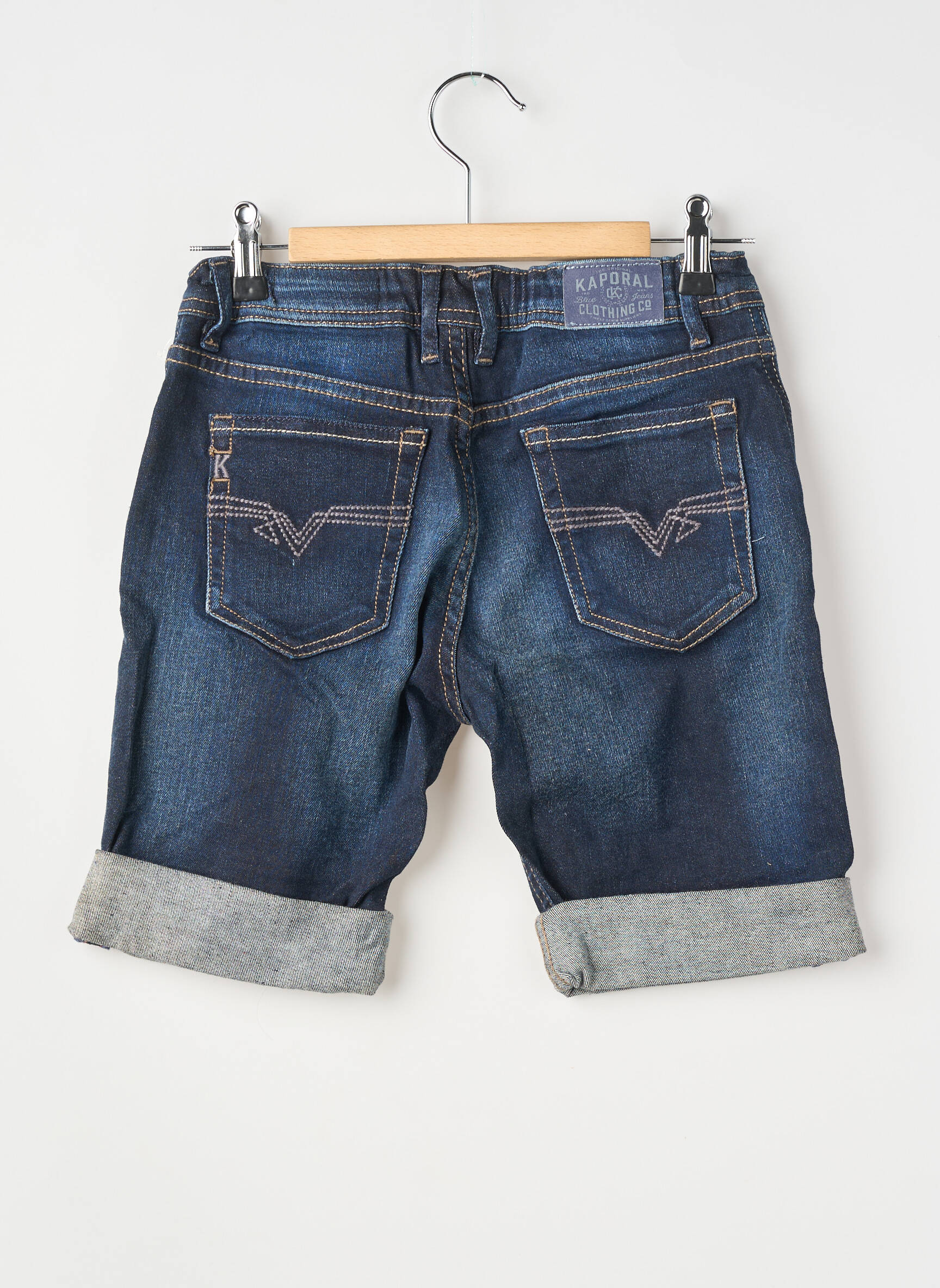 Bermudă țesătură denim mărime reglabilă albastru KAPORAL băiat