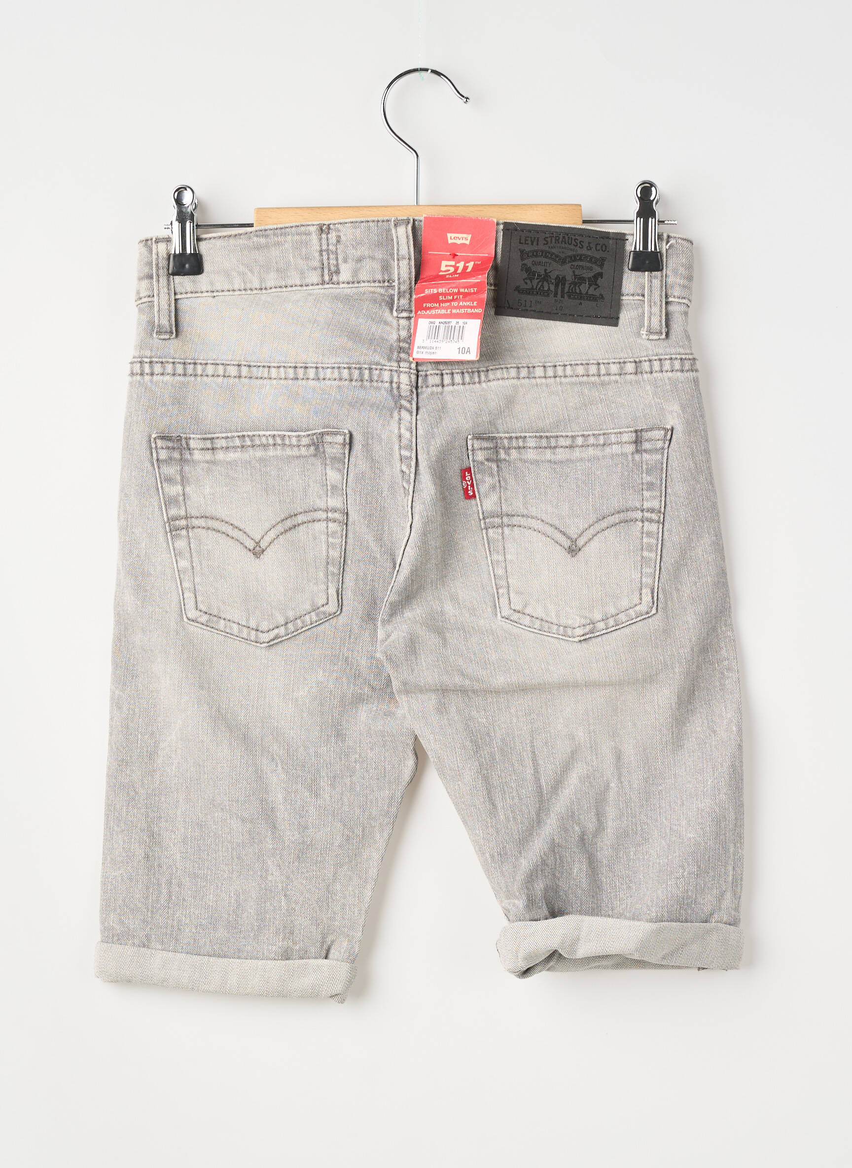 Bermudă țesătură denim mărime reglabilă gri LEVI'S băiat