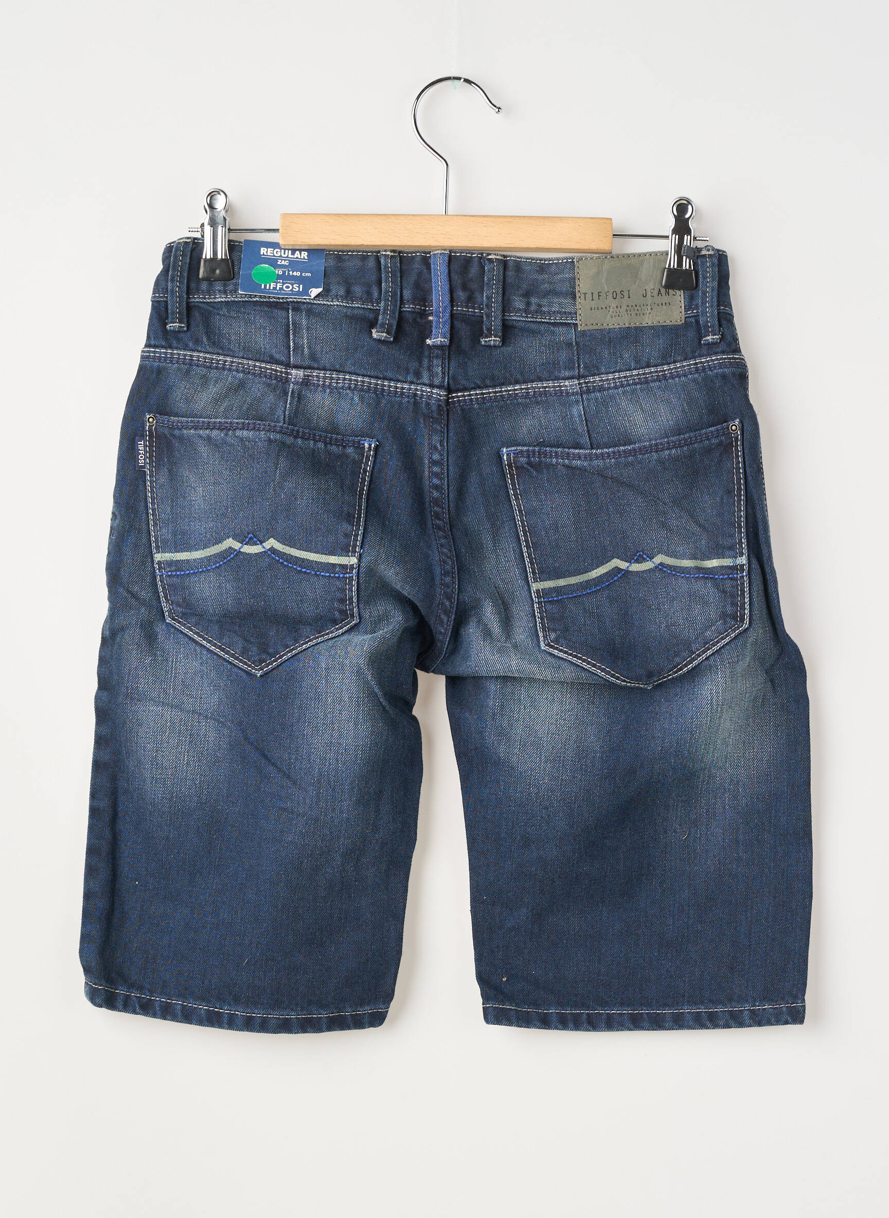 Bermudă țesătură denim mărime reglabilă albastru TIFFOSI băiat