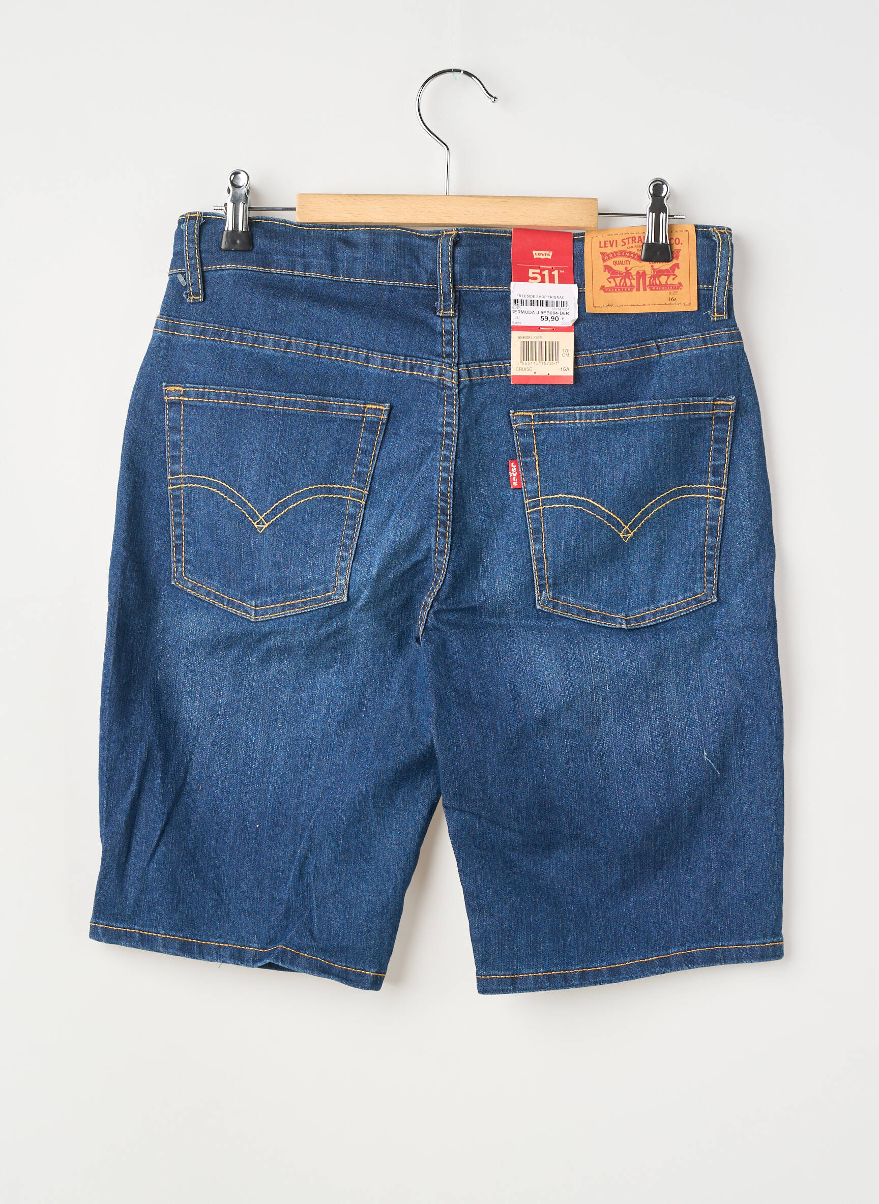Bermudă țesătură denim mărime reglabilă albastru LEVI'S băiat