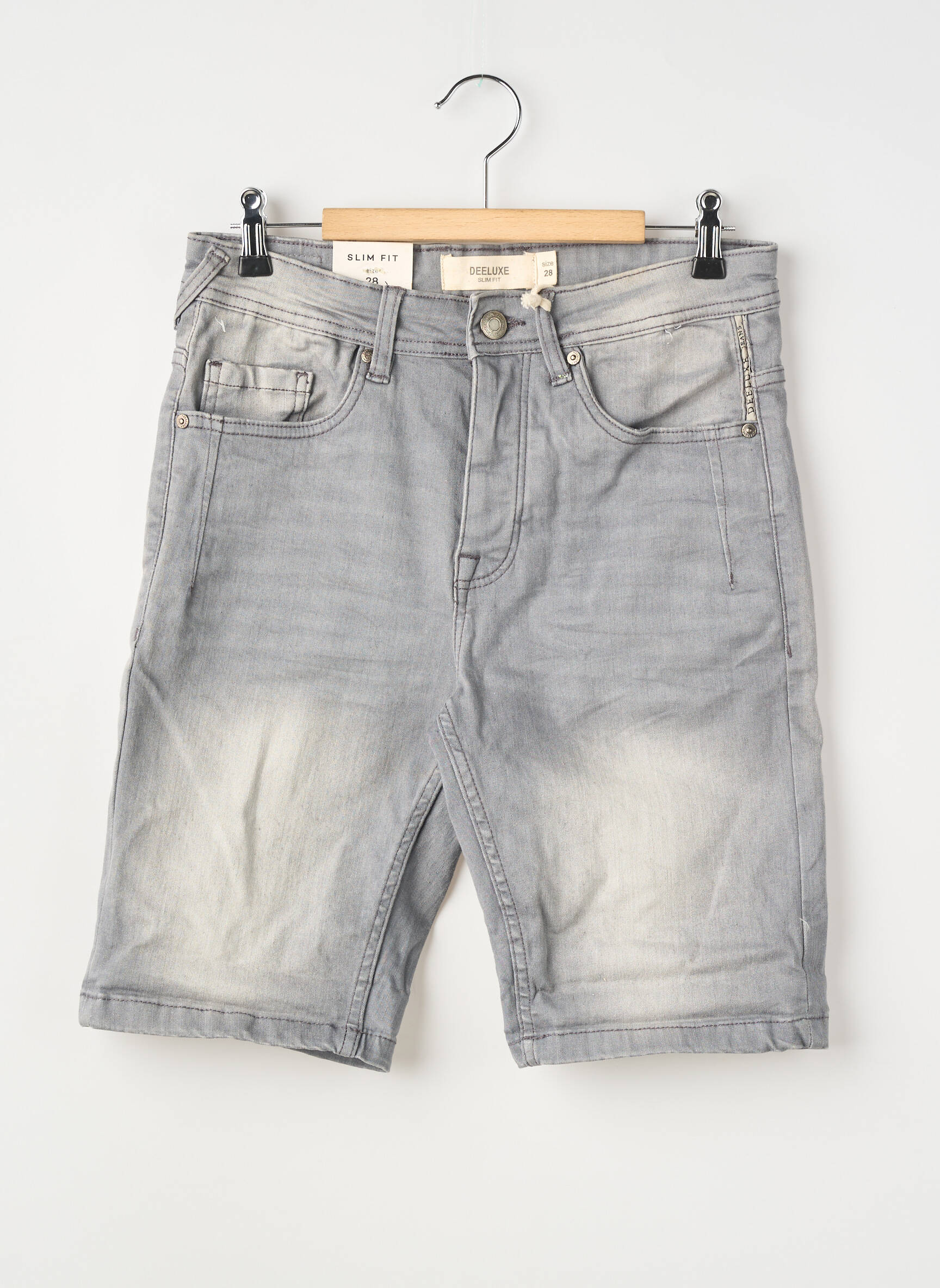 Bermudă țesătură denim mărime normală gri DEELUXE bărbat