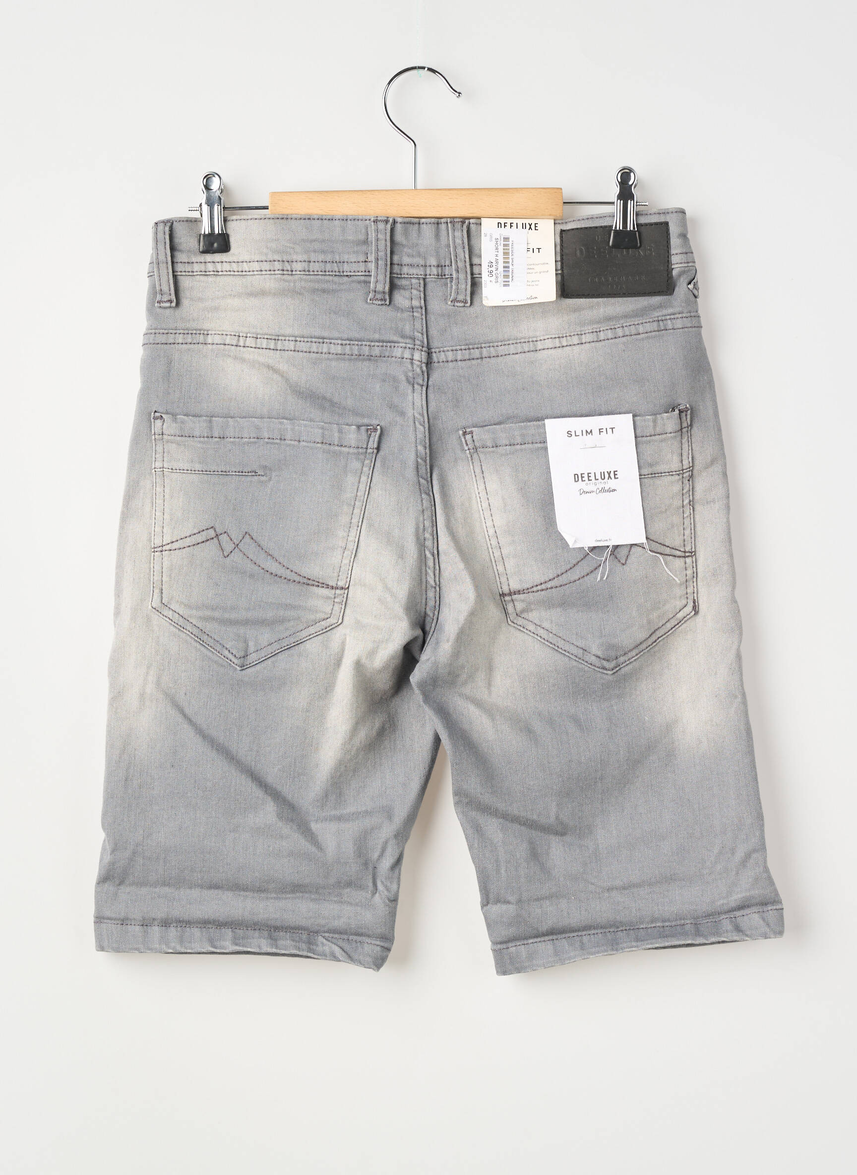 Bermudă țesătură denim mărime normală gri DEELUXE bărbat