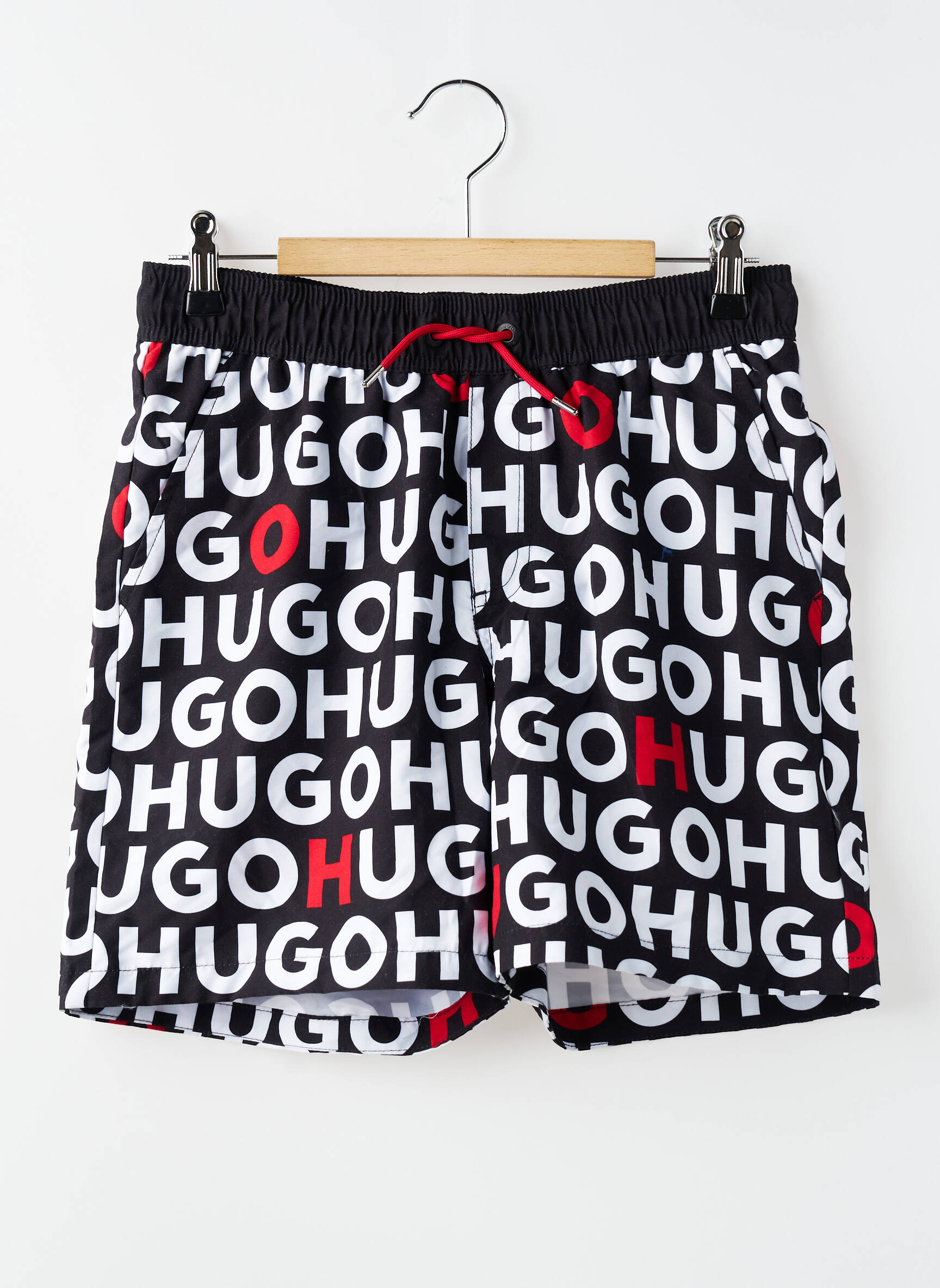 Șort de baie imprimeu fantezie negru HUGO BOSS băiat
