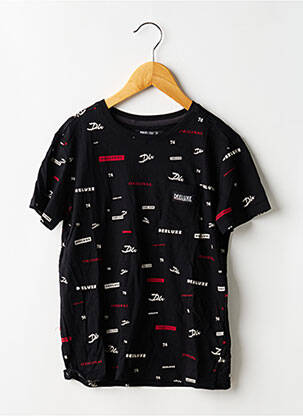 Tricou țesătură jersey mâneci scurte negru DEELUXE băiat