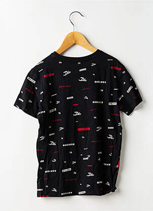 Tricou țesătură jersey mâneci scurte negru DEELUXE băiat