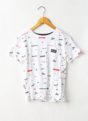 Tricou țesătură jersey mâneci scurte alb DEELUXE băiat