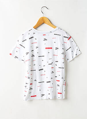 Tricou țesătură jersey mâneci scurte alb DEELUXE băiat