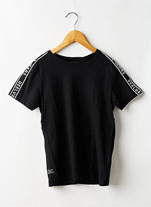 Tricou elasticitate mâneci scurte negru DEELUXE băiat