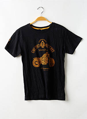 Tricou elasticitate mâneci scurte negru DEELUXE băiat