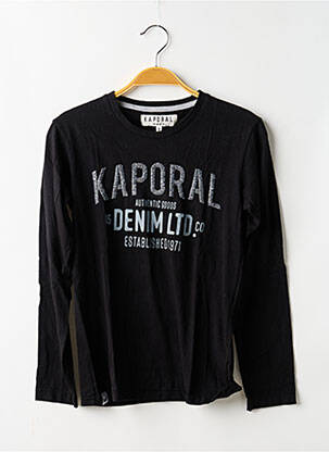 Tricou mâneci lungi mâneci lungi negru KAPORAL băiat
