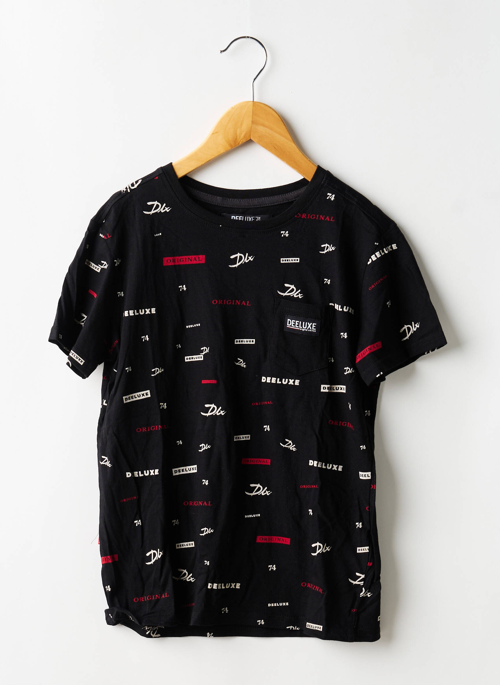 Tricou țesătură jersey mâneci scurte negru DEELUXE băiat