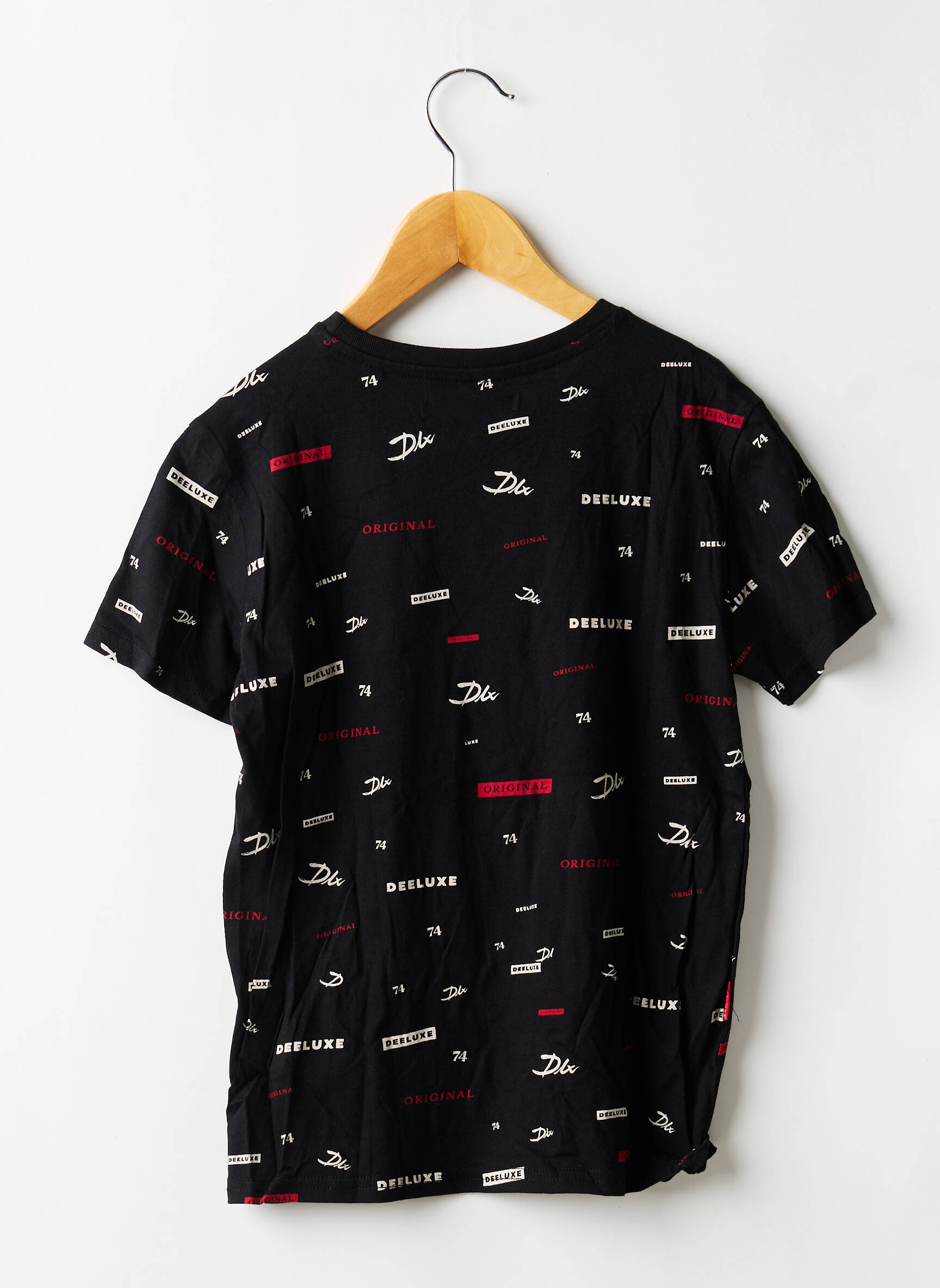 Tricou țesătură jersey mâneci scurte negru DEELUXE băiat