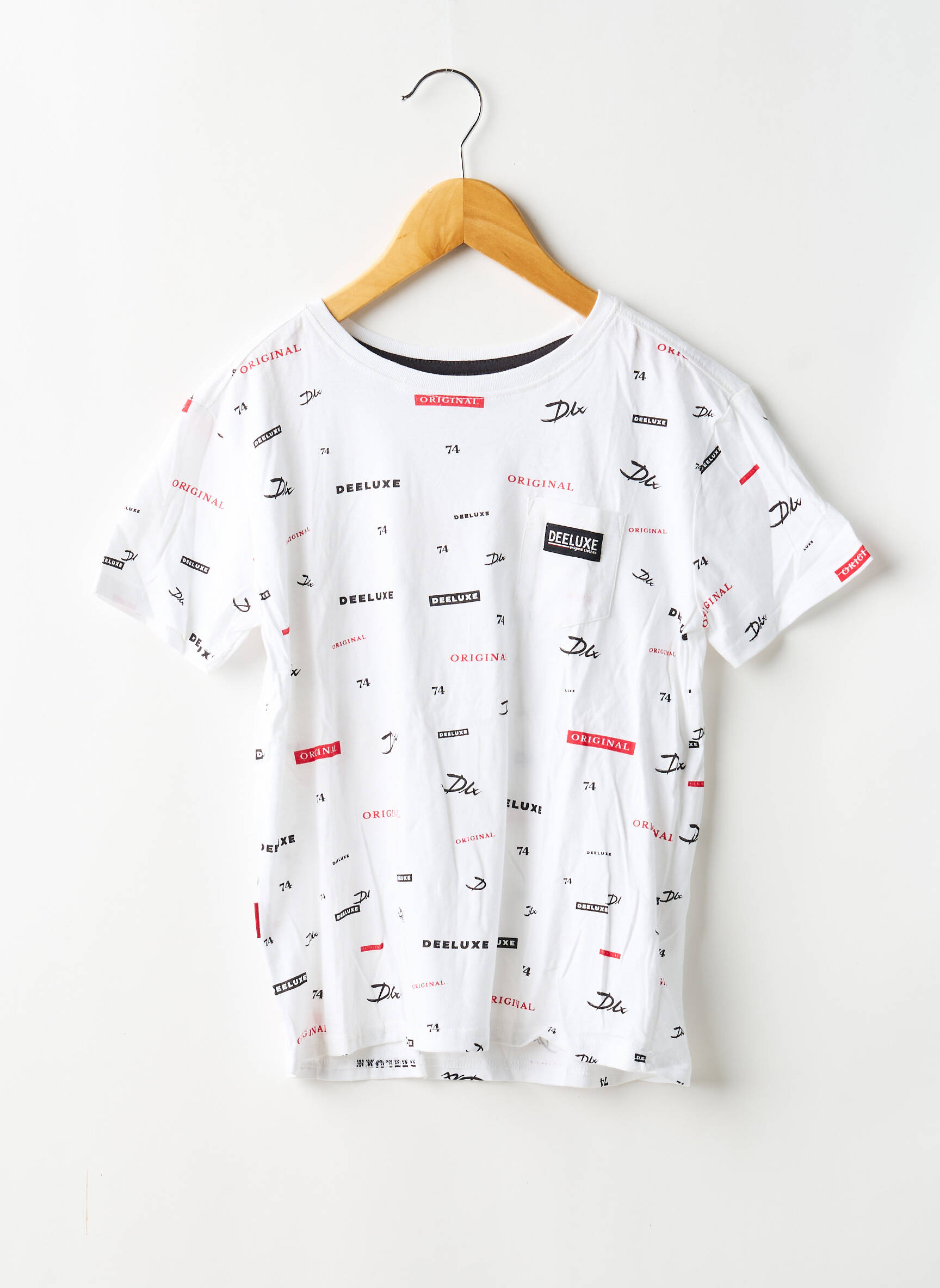 Tricou țesătură jersey mâneci scurte alb DEELUXE băiat