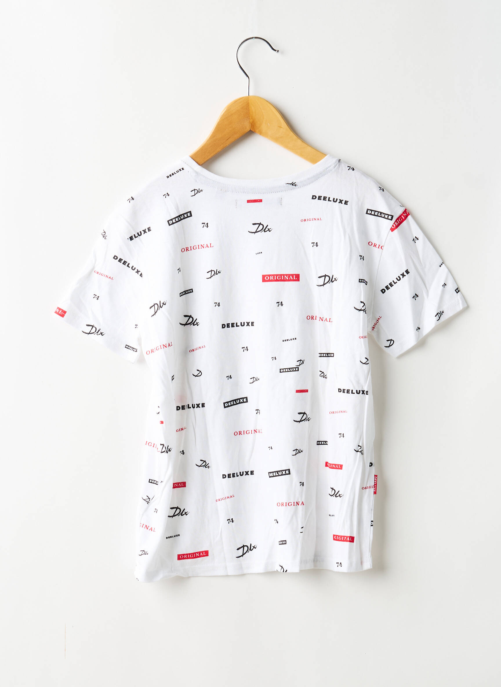 Tricou țesătură jersey mâneci scurte alb DEELUXE băiat