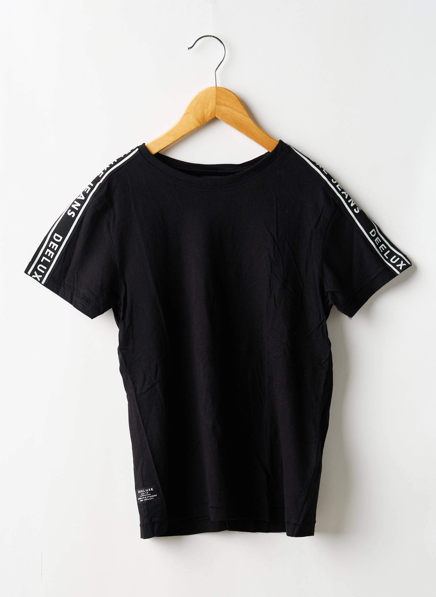 Tricou elasticitate mâneci scurte negru DEELUXE băiat