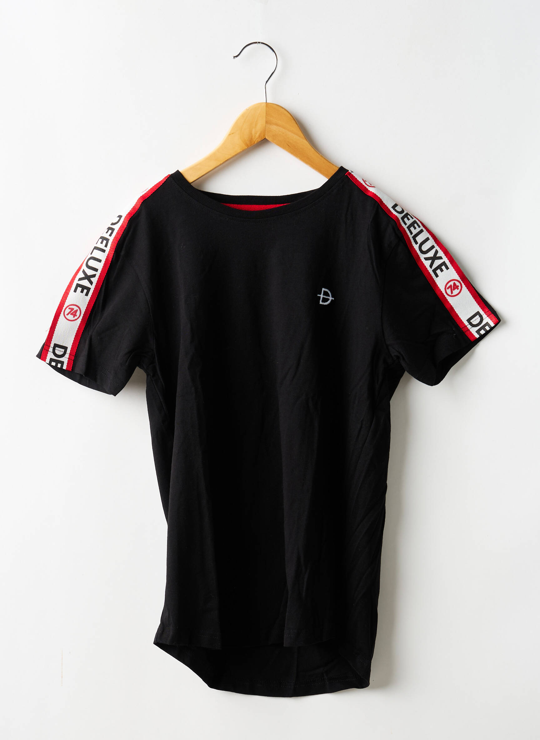 Tricou elasticitate mâneci scurte negru DEELUXE băiat