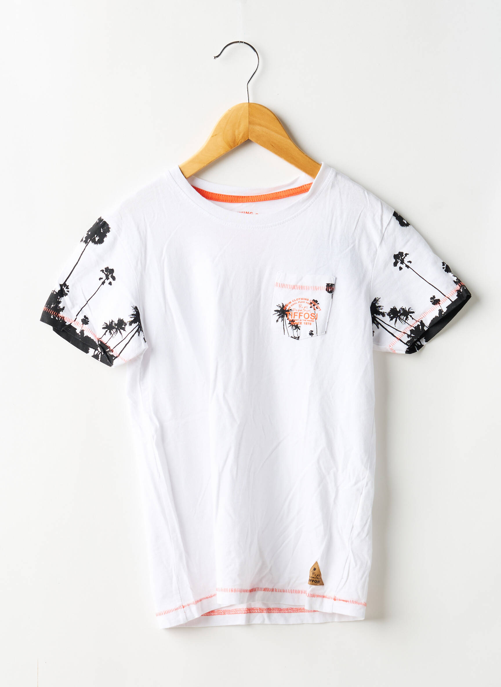 Tricou elasticitate mâneci scurte alb TIFFOSI băiat