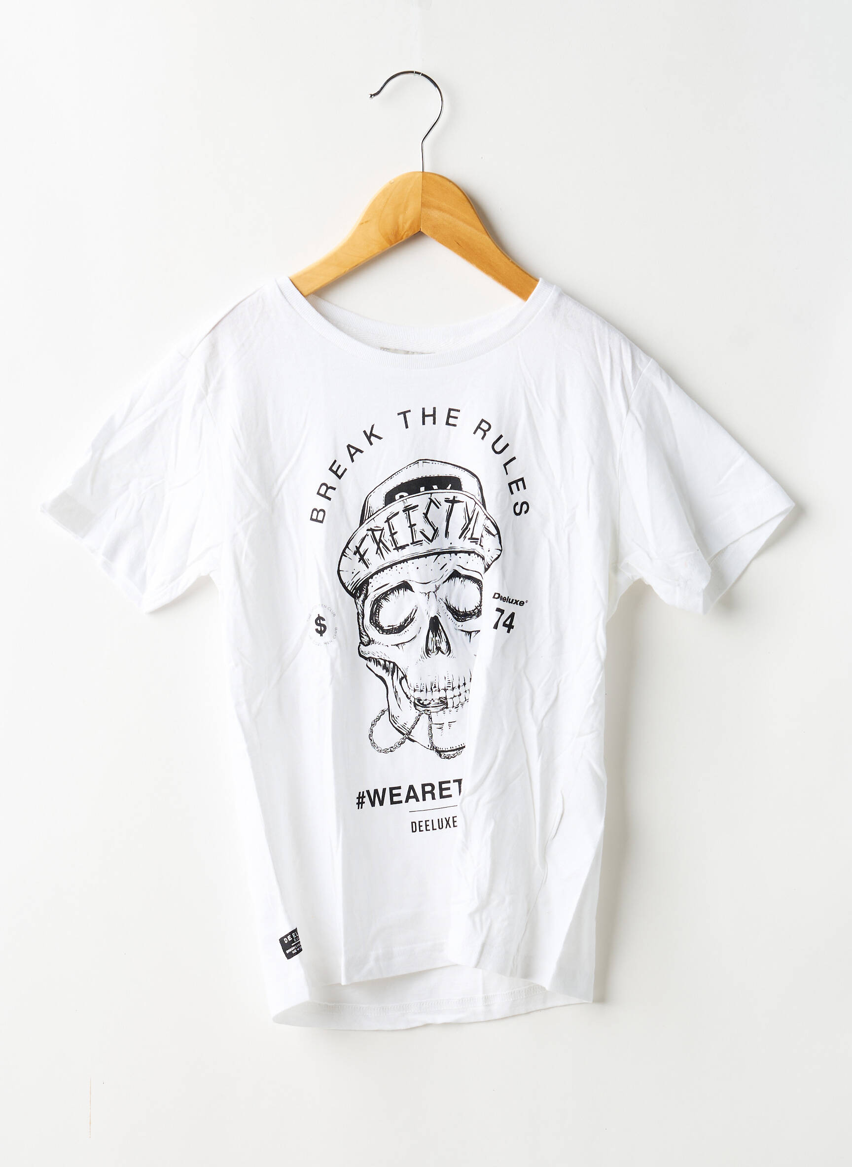 Tricou elasticitate mâneci scurte alb DEELUXE băiat