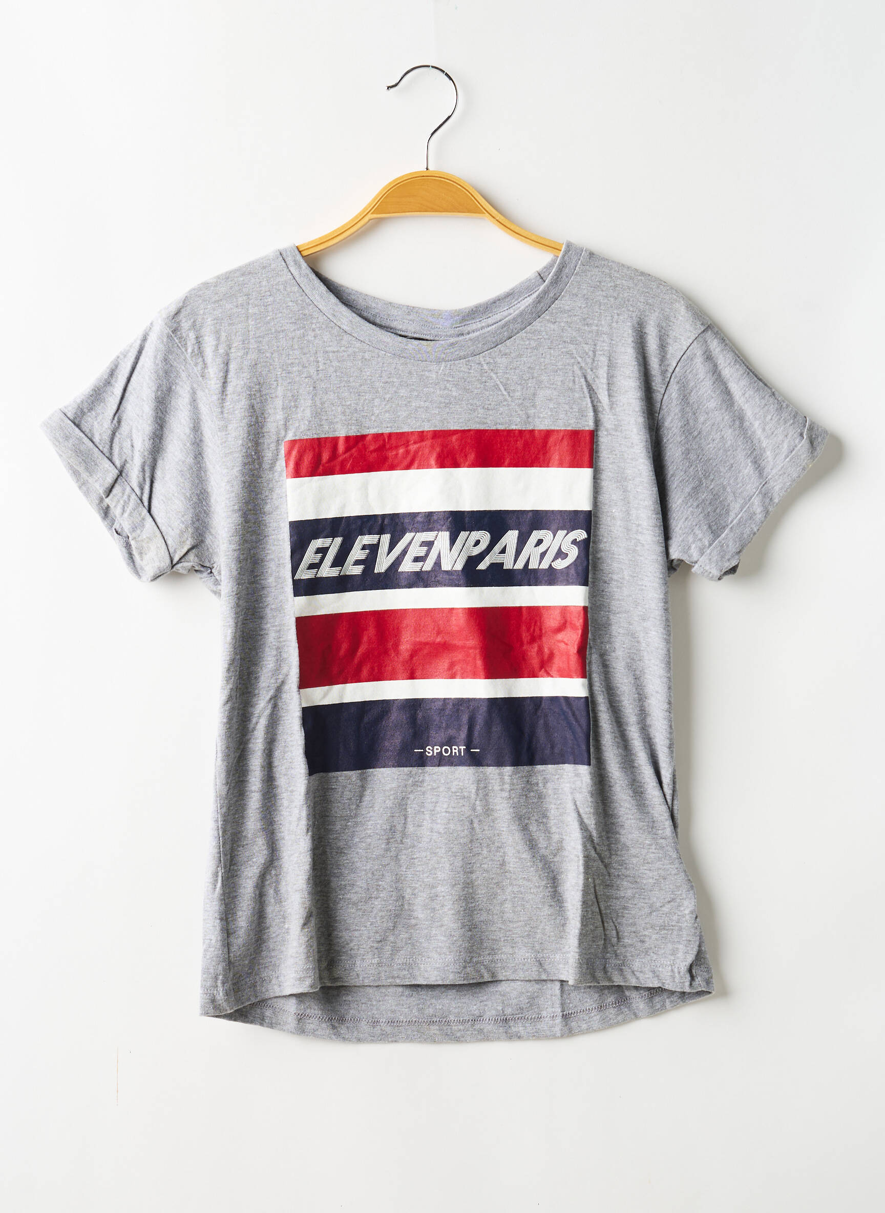 Tricou elasticitate mâneci scurte gri ELEVEN PARIS băiat