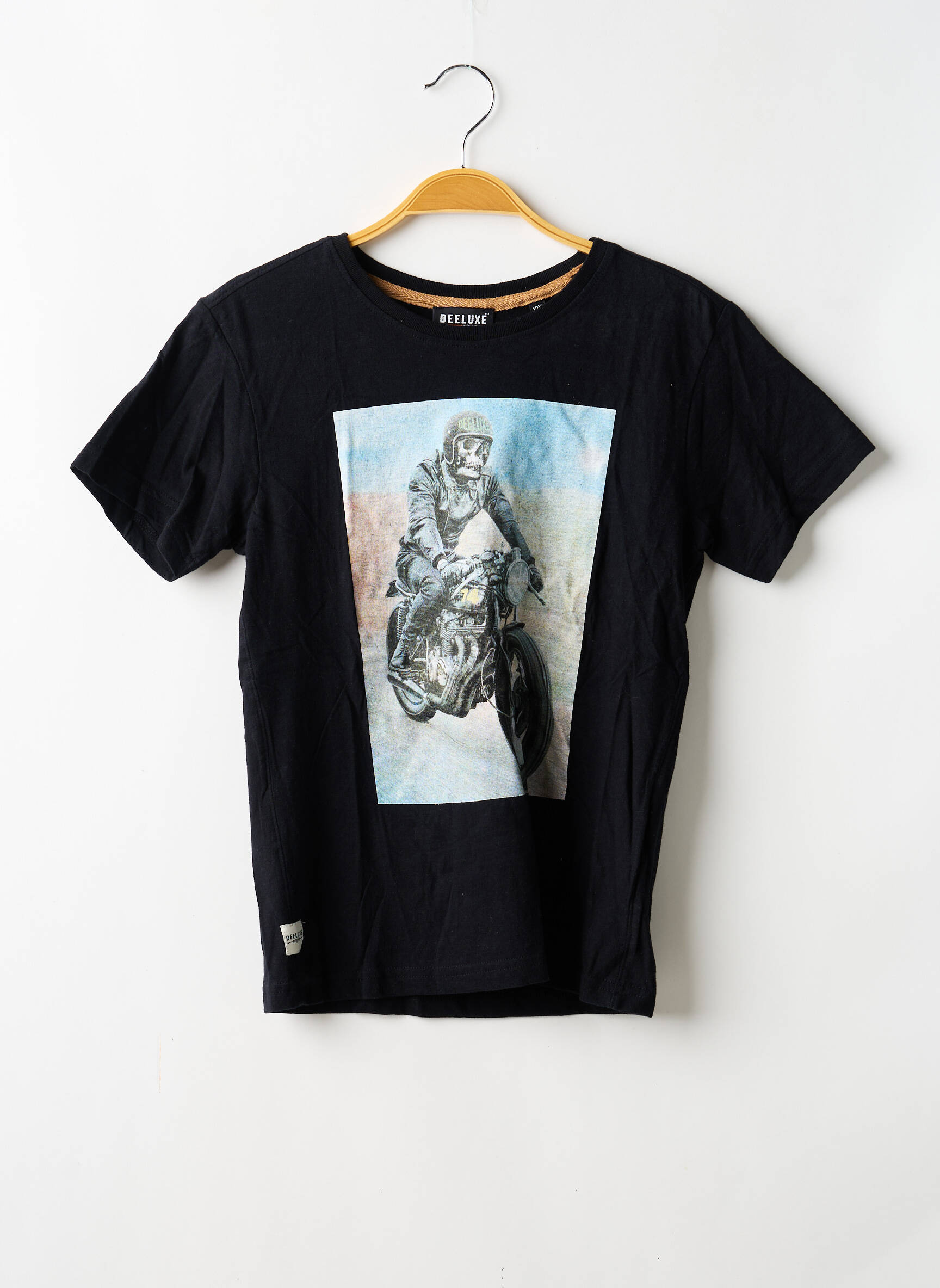 Tricou elasticitate mâneci scurte negru DEELUXE băiat