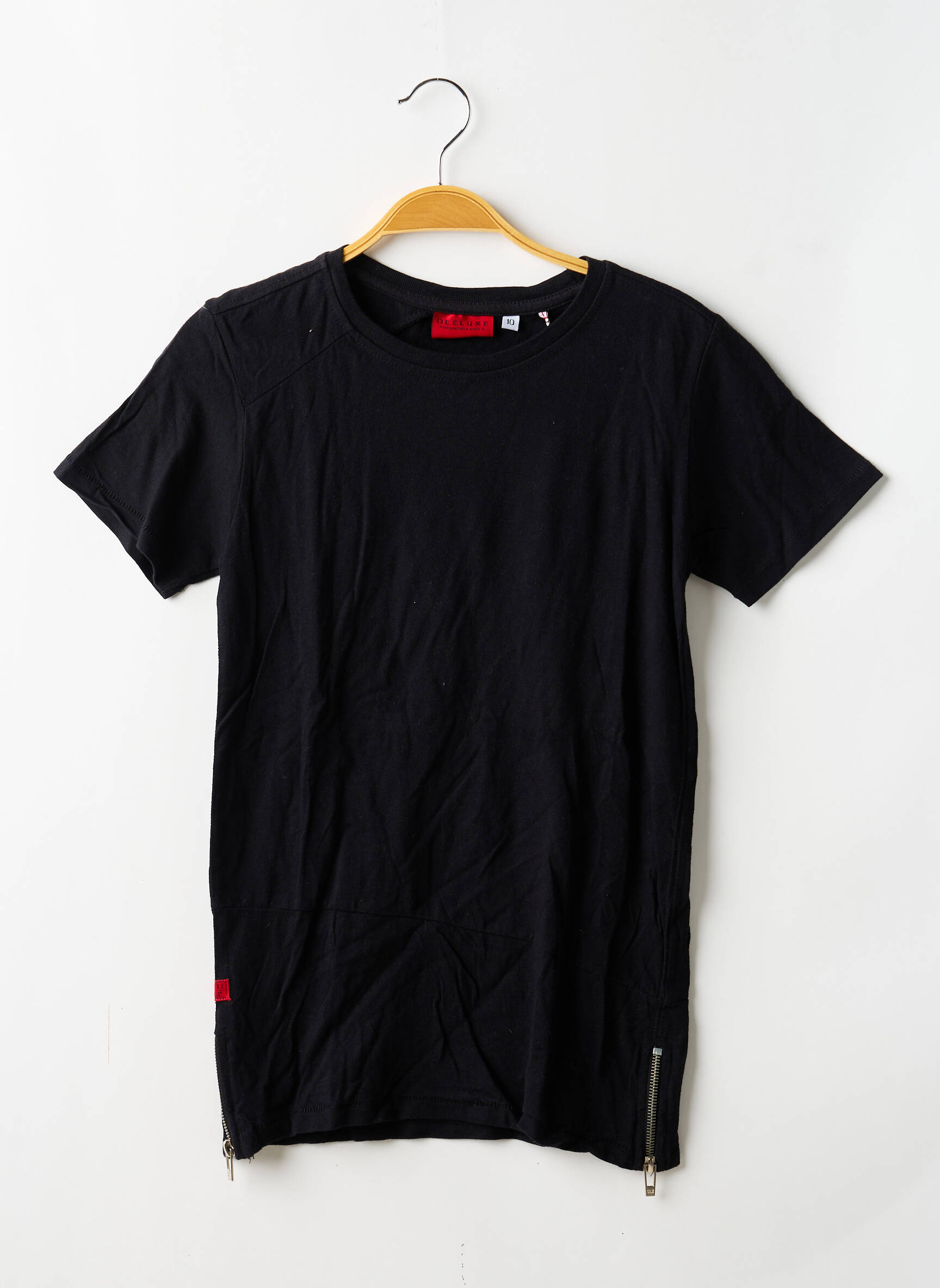 Tricou elasticitate mâneci scurte negru DEELUXE băiat