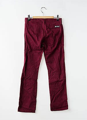 Pantalon chino țesătură poplin talie cu cleme roșu ELEMENT băiat