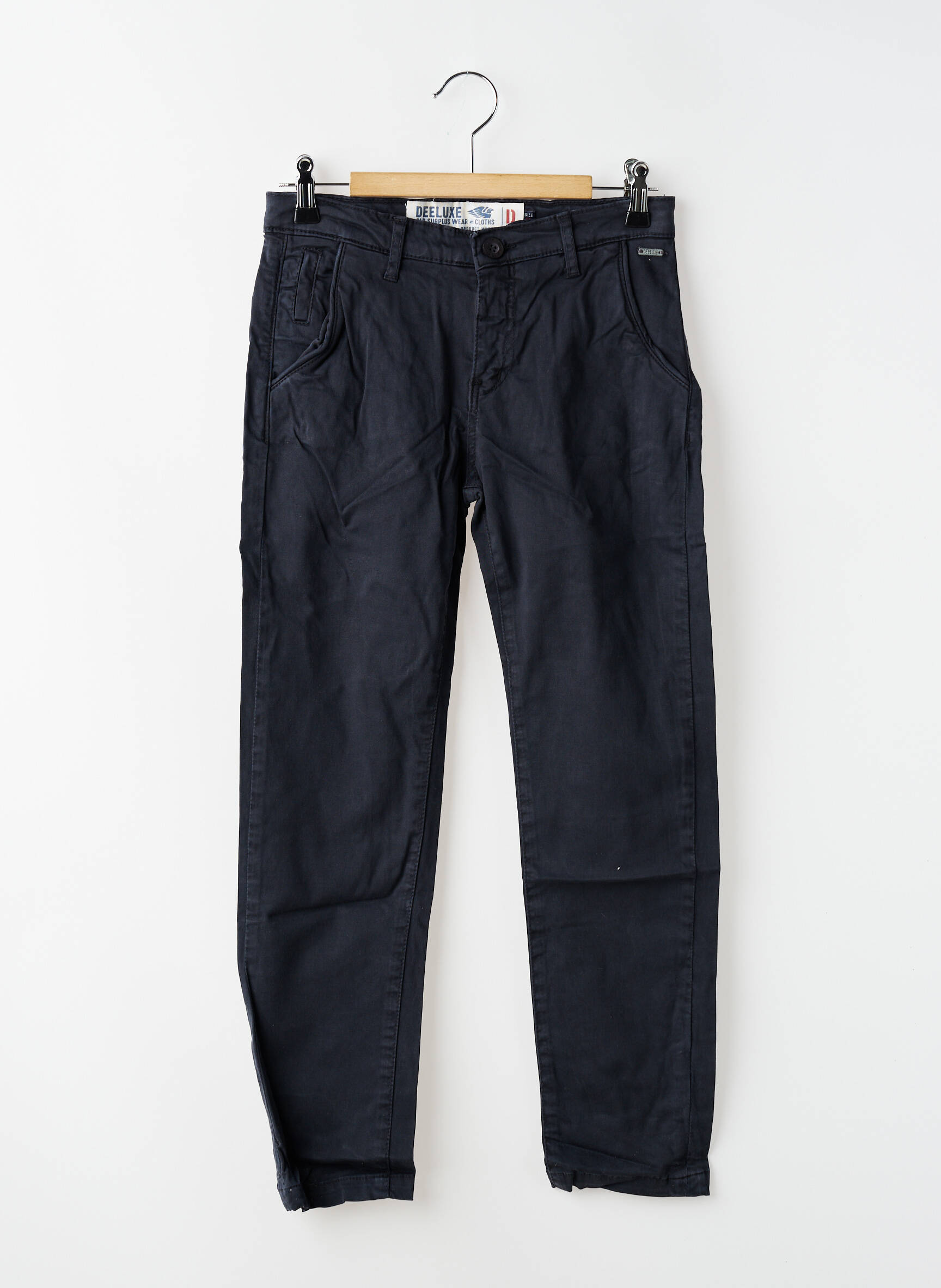 Pantalon chino țesătură poplin mărime reglabilă albastru DEELUXE băiat