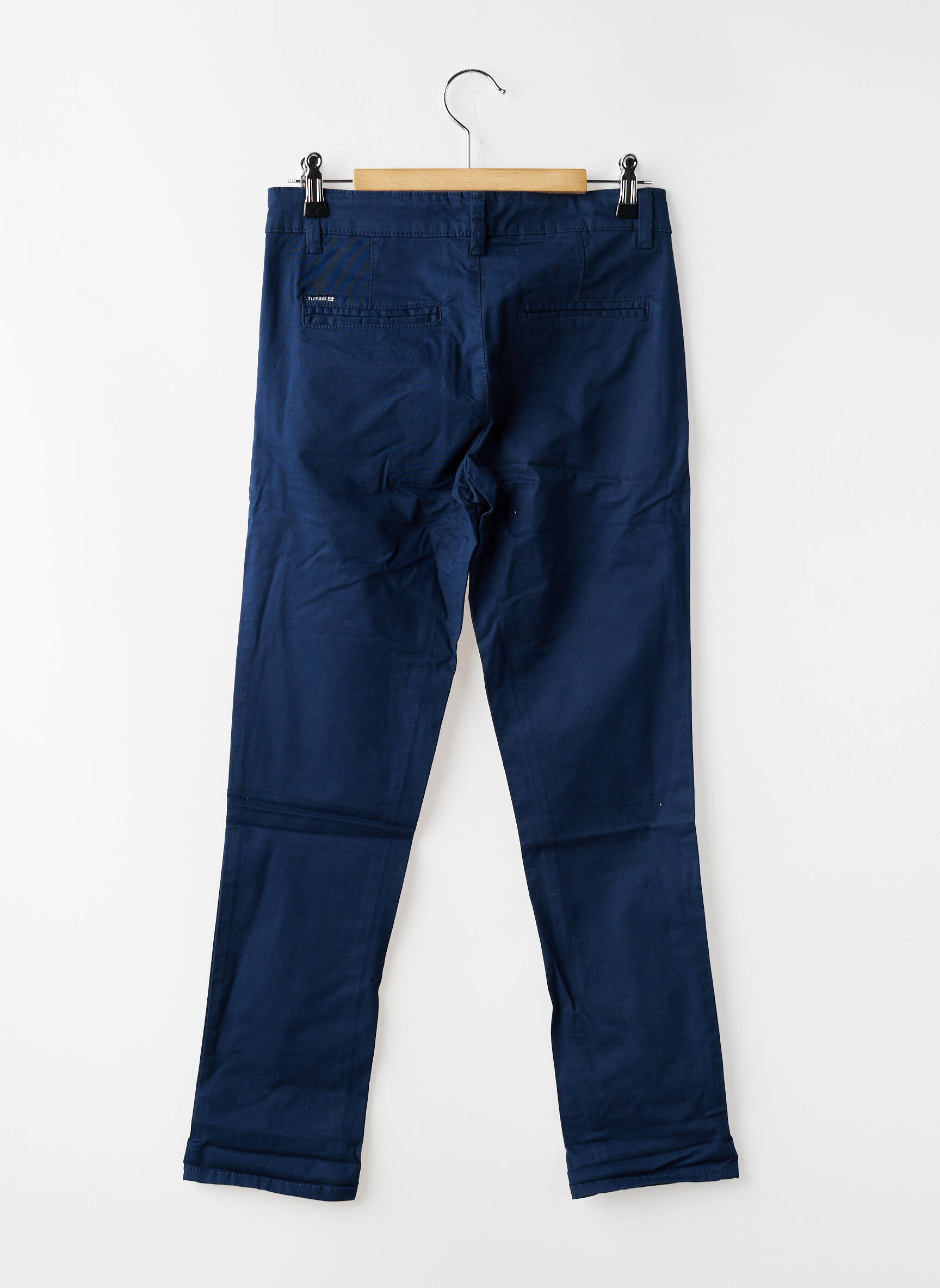 Pantalon chino țesătură poplin mărime reglabilă albastru TIFFOSI băiat