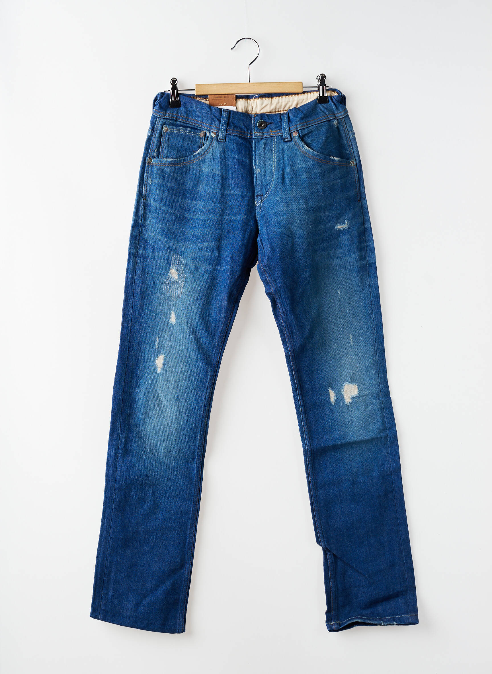 Blugi cu croială dreaptă elasticitate mărime reglabilă albastru PEPE JEANS băiat