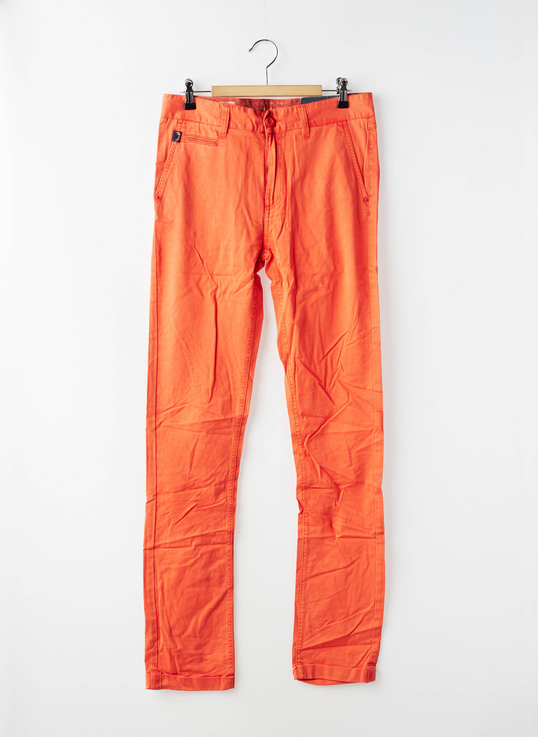 Pantalon chino elasticitate mărime reglabilă portocalie KAPORAL băiat