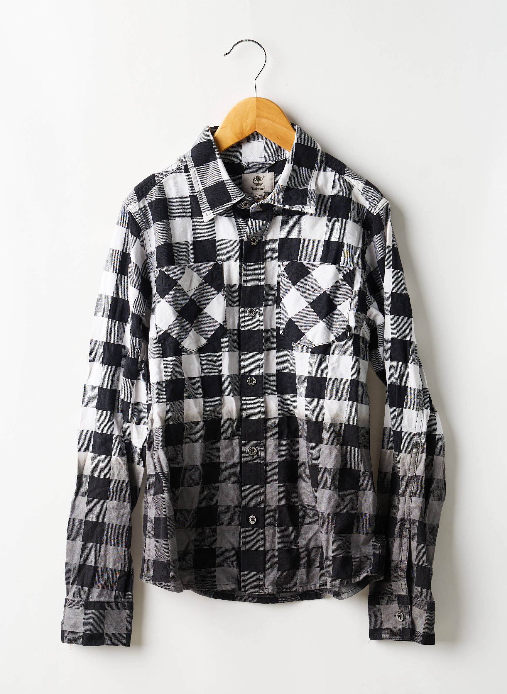 Cămașă cu mâneci lungi țesătură poplin negru TIMBERLAND băiat